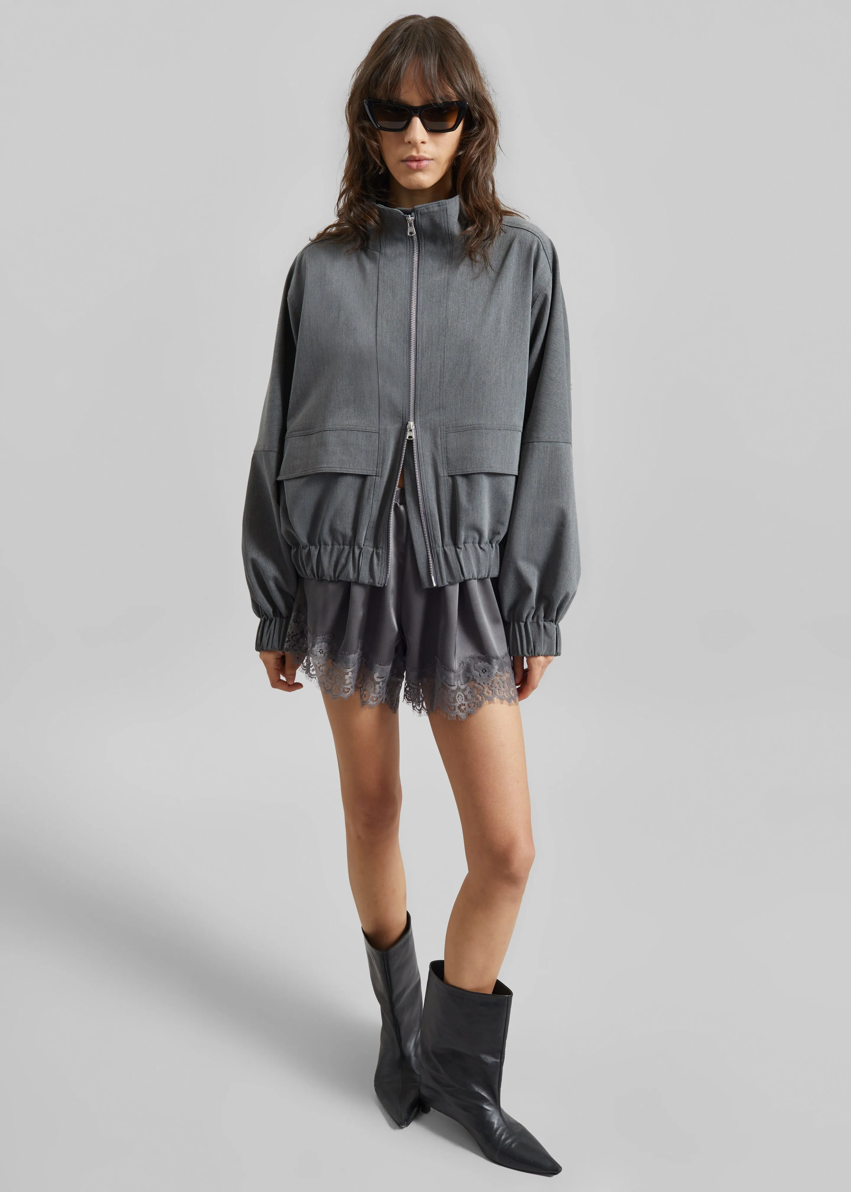 Veere Blouson Jacket - Grey sold by Frankie Shop product image thumbnail 3