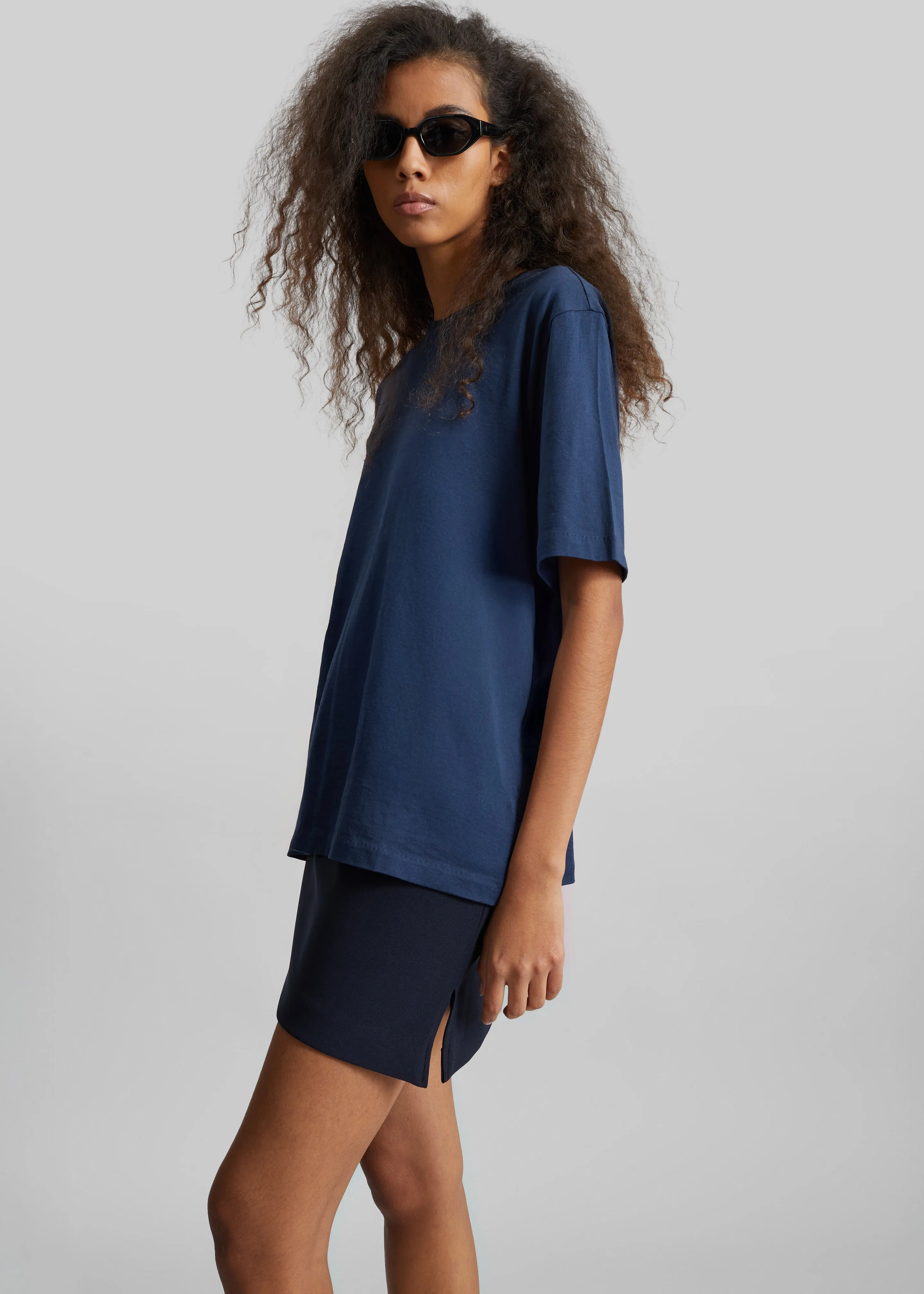 Lille Mini Skirt - Navy sold by Frankie Shop product image thumbnail 5