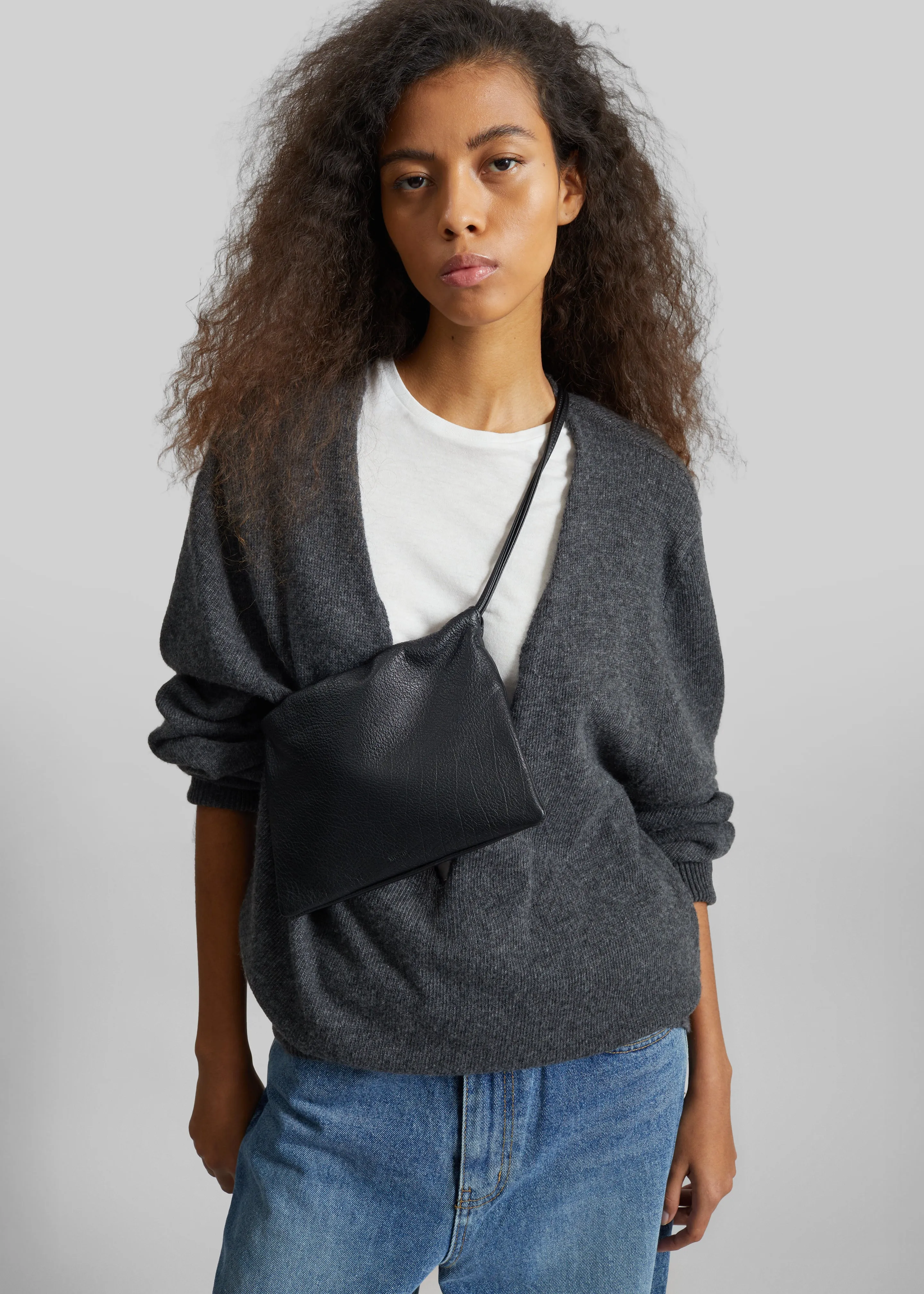 Issy Deep V-Neck Pullover - Dark Grey sold by Frankie Shop product image thumbnail 2