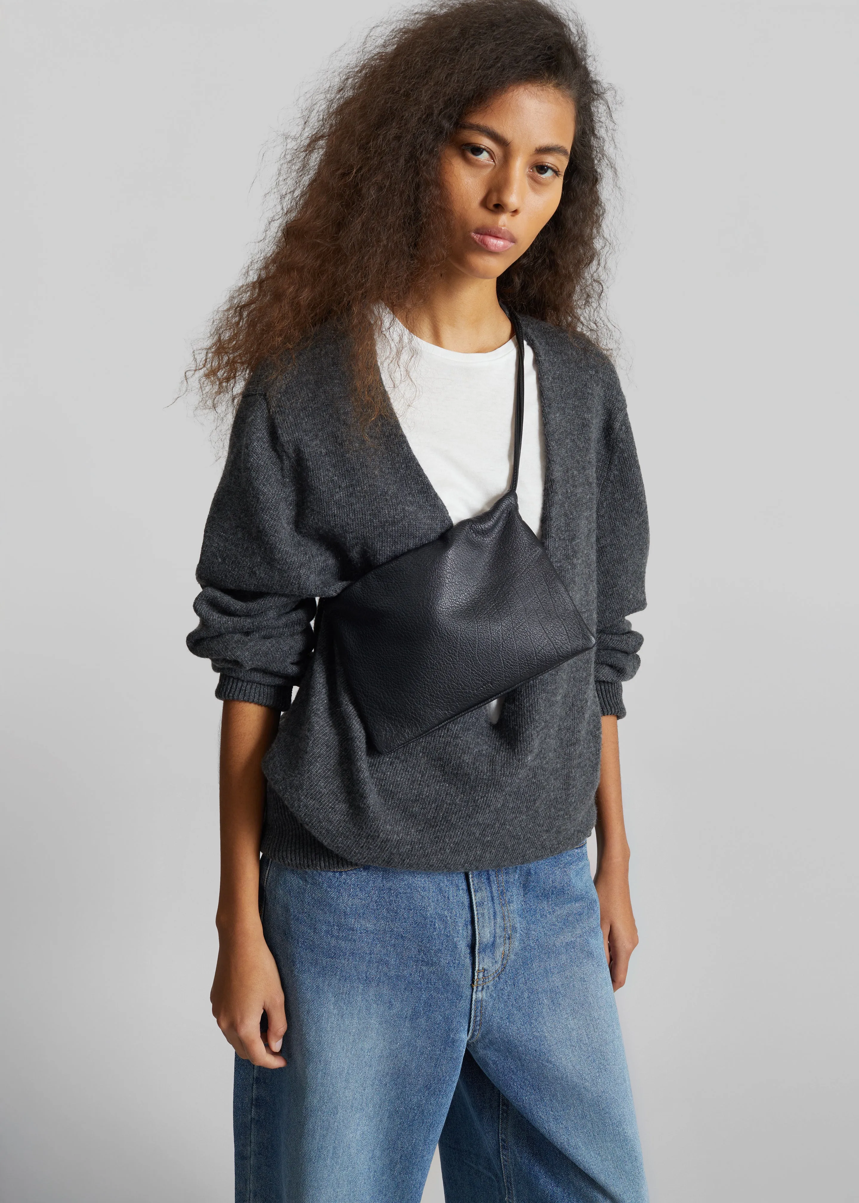 Issy Deep V-Neck Pullover - Dark Grey sold by Frankie Shop product image thumbnail 5