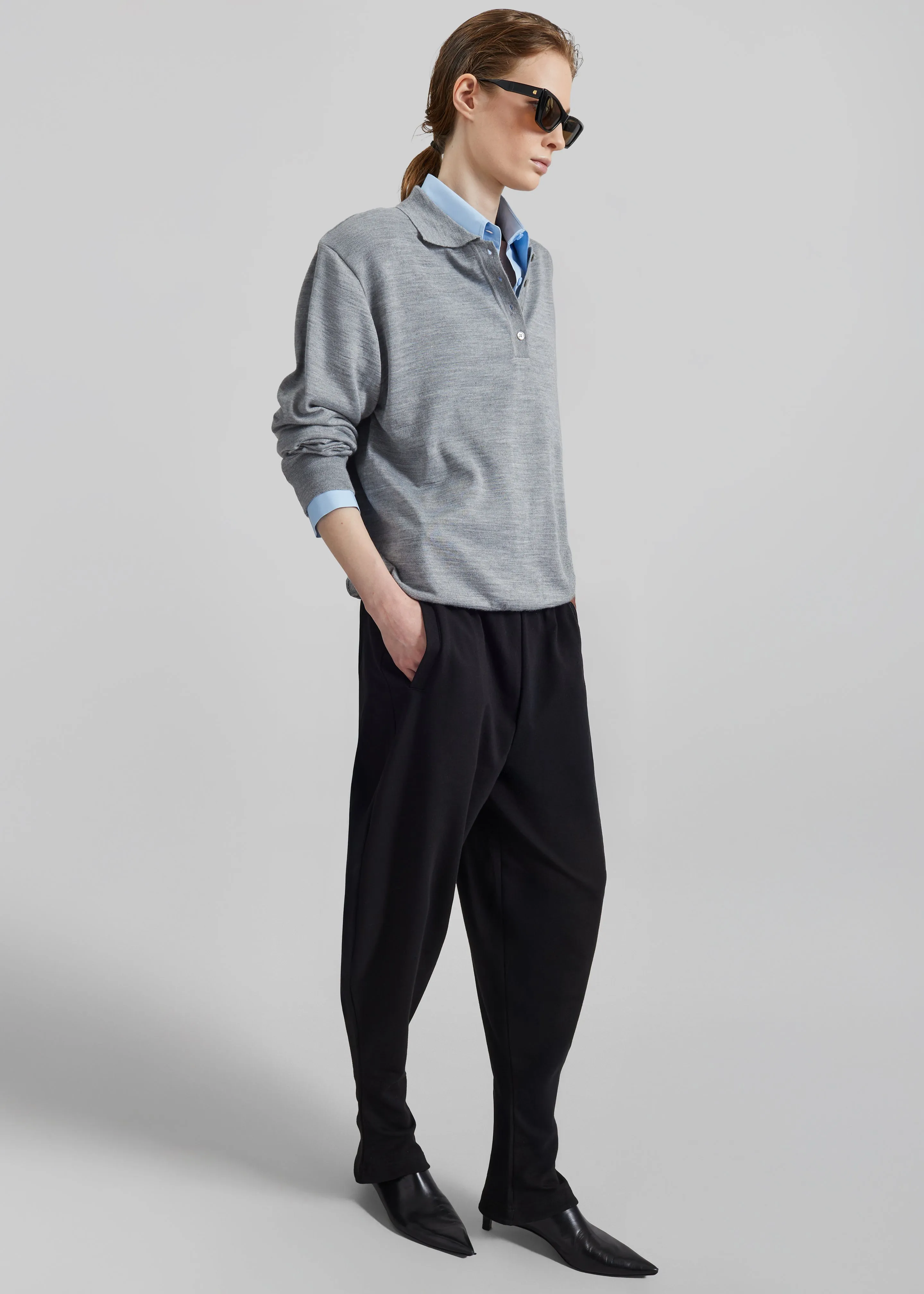 Bercy Curved Jersey Joggers - Black sold by Frankie Shop