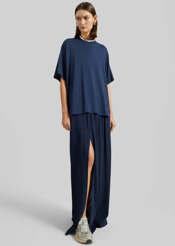 Harper Soft Organic T-Shirt - Navy made by Frankie Shop