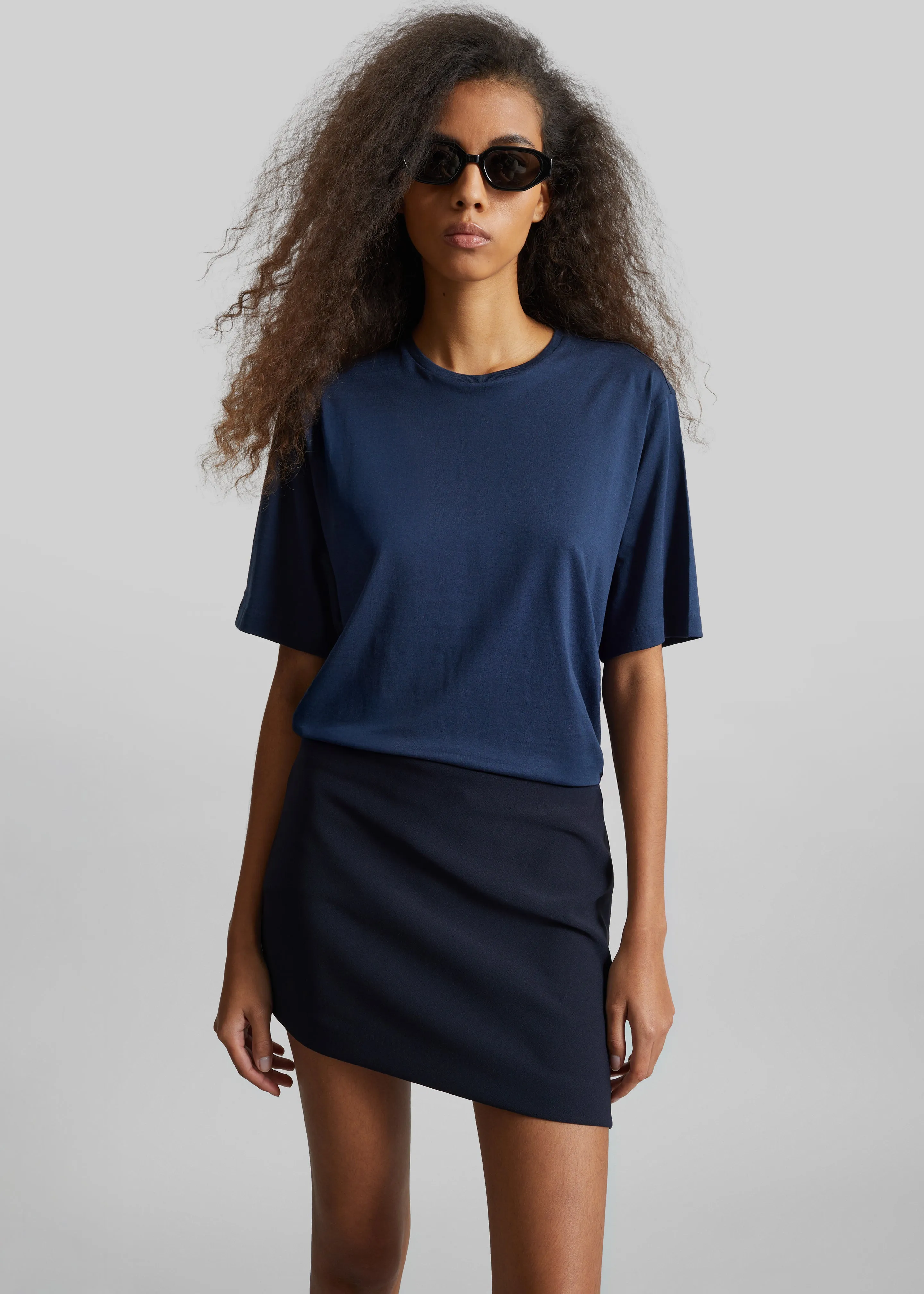 Harper Soft Organic T-Shirt - Navy sold by Frankie Shop product image thumbnail 3