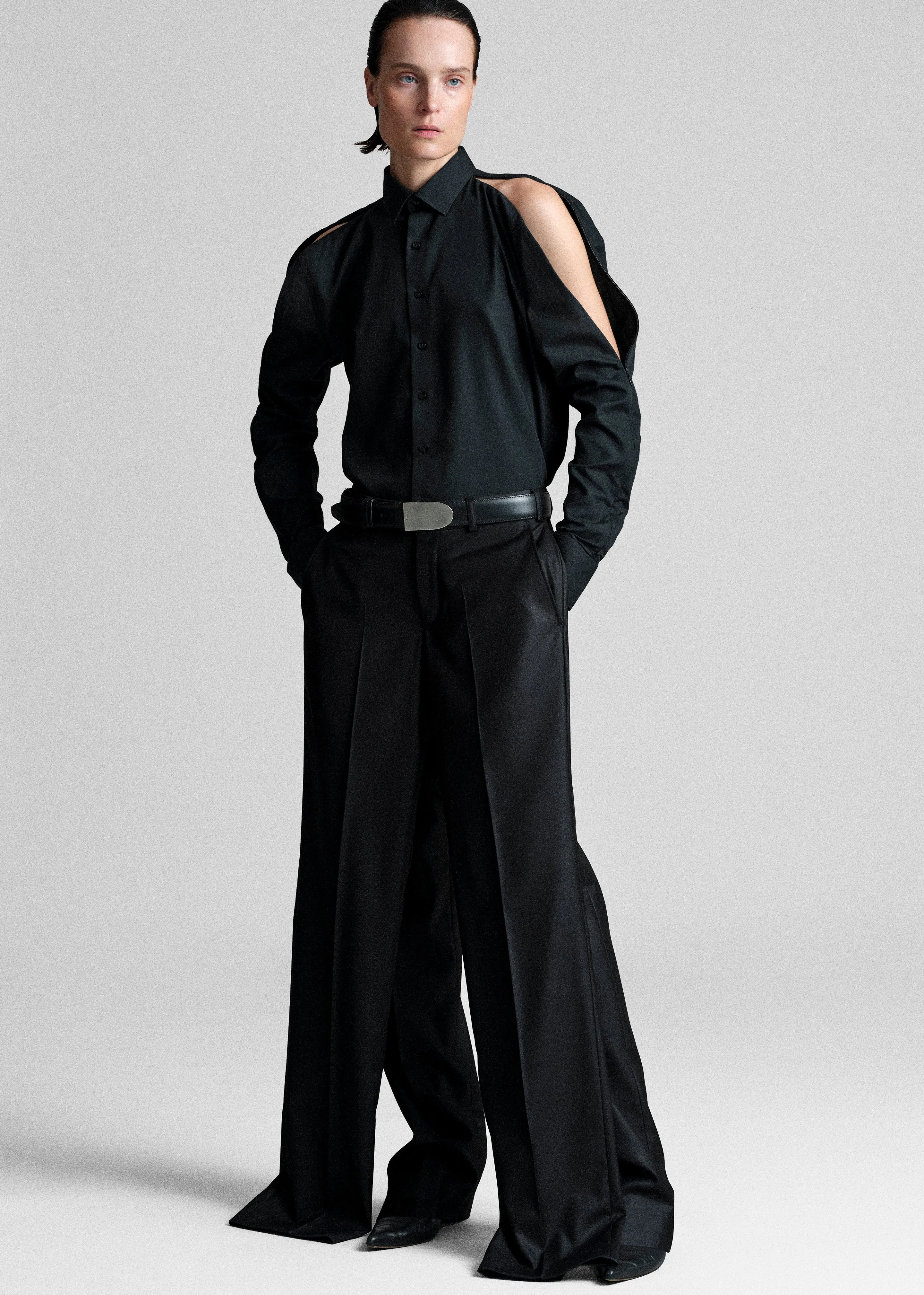 Bettter Double Leg Trousers - Black sold by Frankie Shop