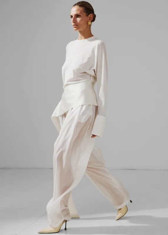 Darkpark Simona Balloon Pants - White made by DARKPARK