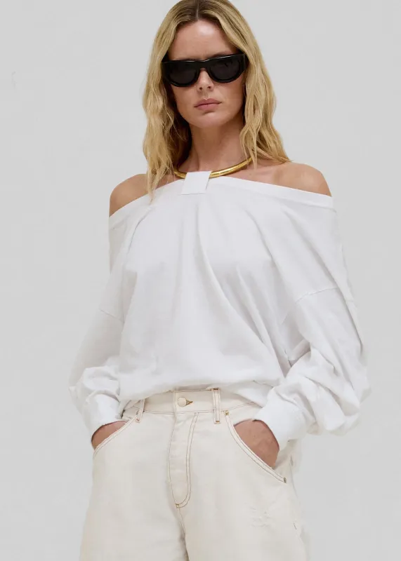 Darkpark Erin Necklace Off-Shoulder Top - White made by DARKPARK