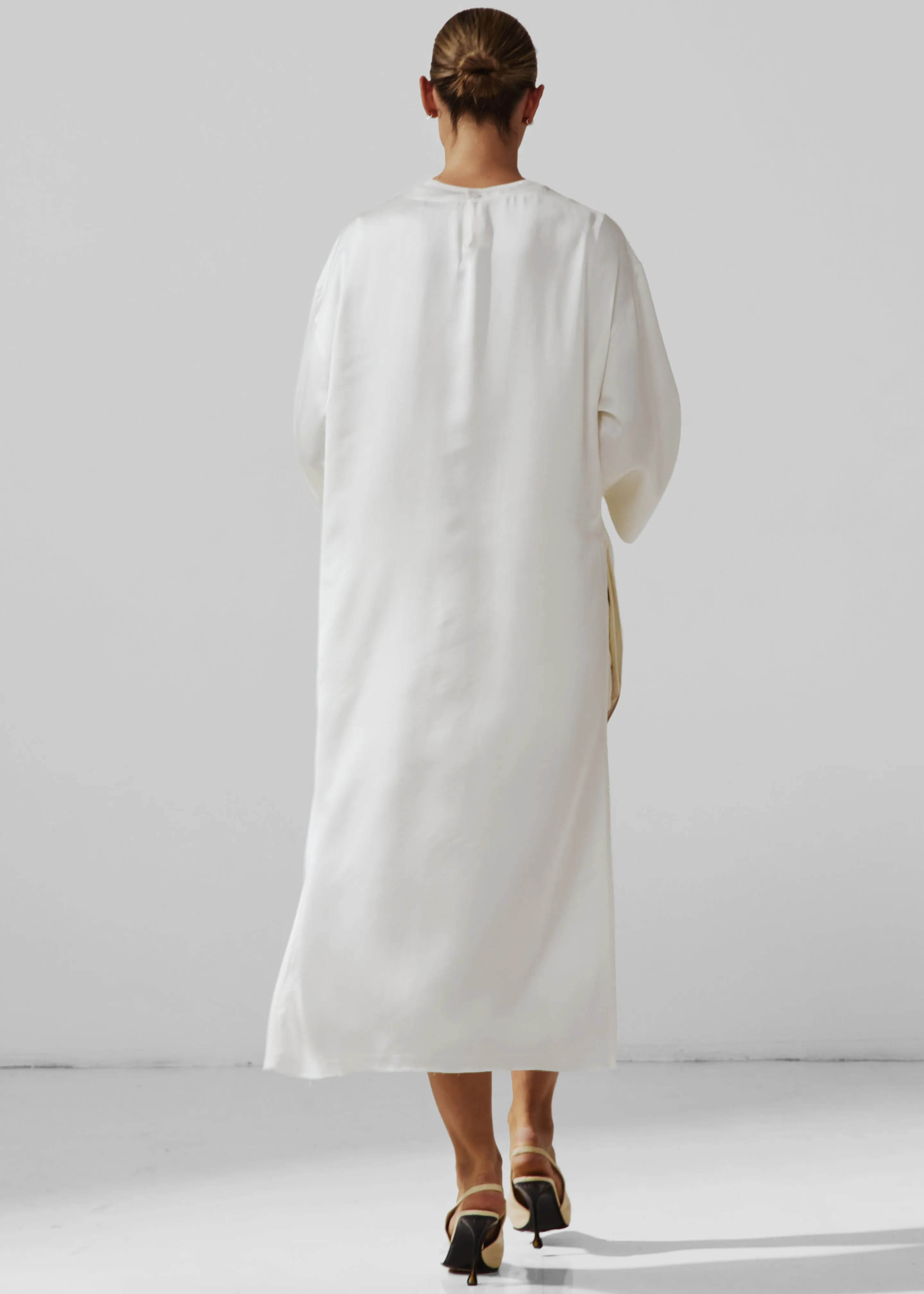 Darkpark Tara Satin Asymmetric Shirt - Off-White sold by Frankie Shop product image thumbnail 3