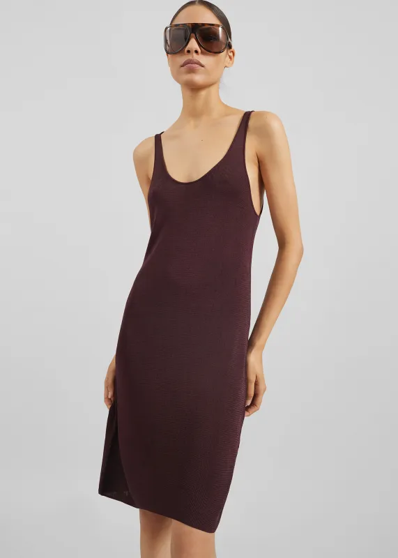 Miami Knit Mini Dress - Burgundy made by Frankie Shop