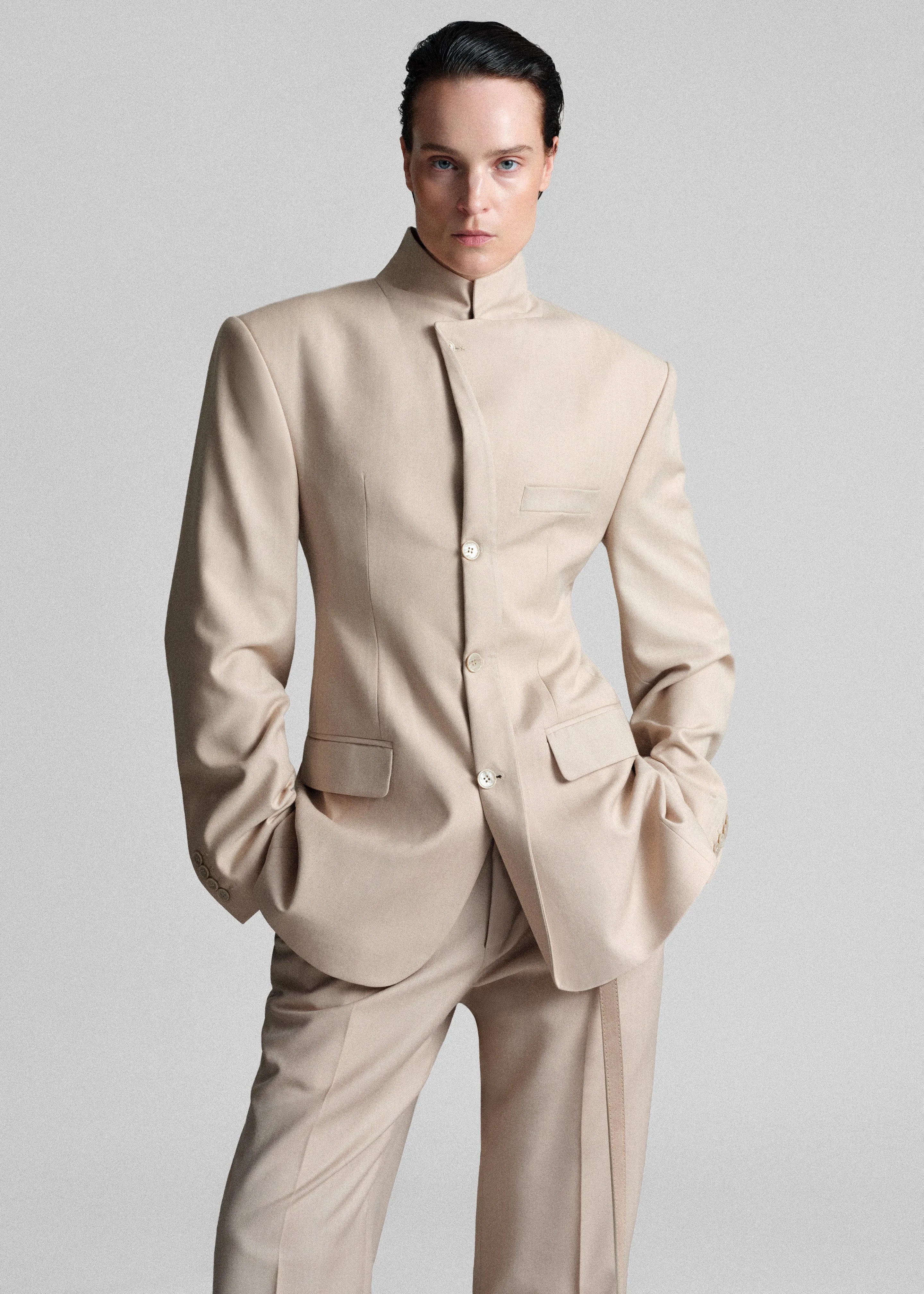 Bettter Folded Blazer - Beige sold by Frankie Shop product image thumbnail 4