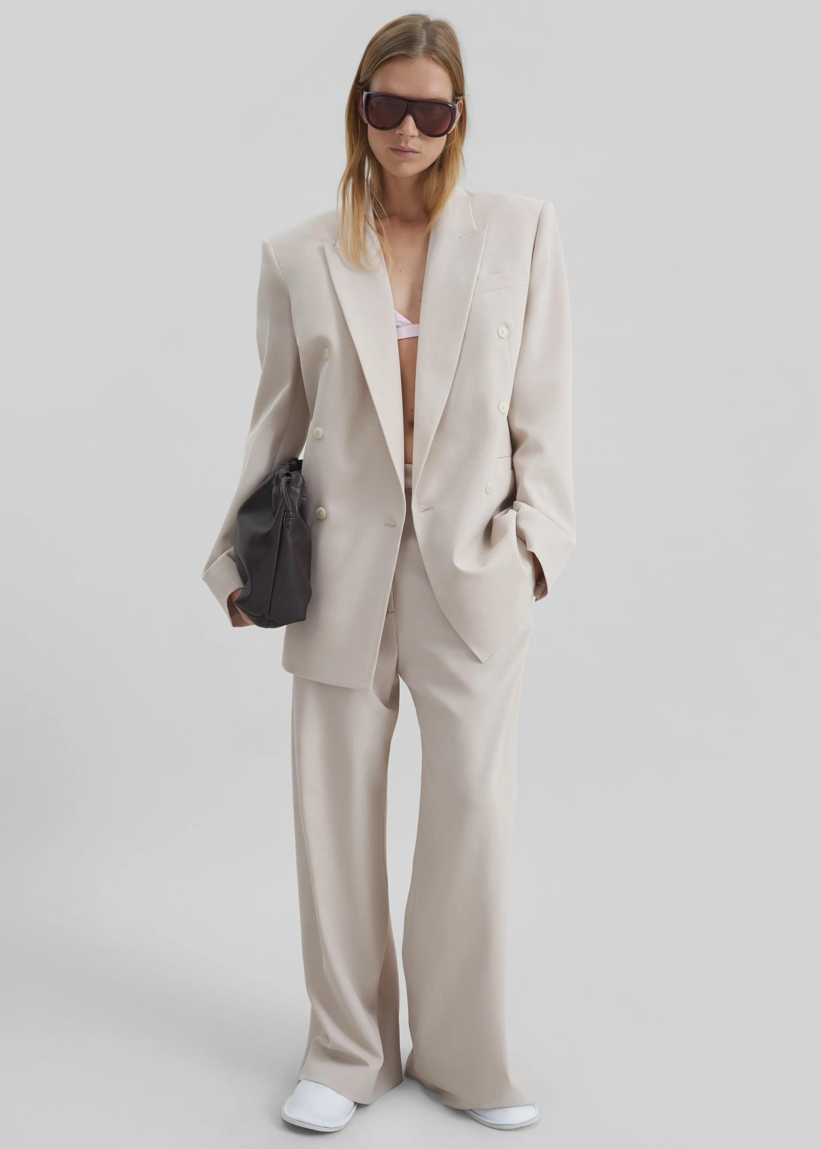 Lenora Trousers - Faded Pink sold by Frankie Shop