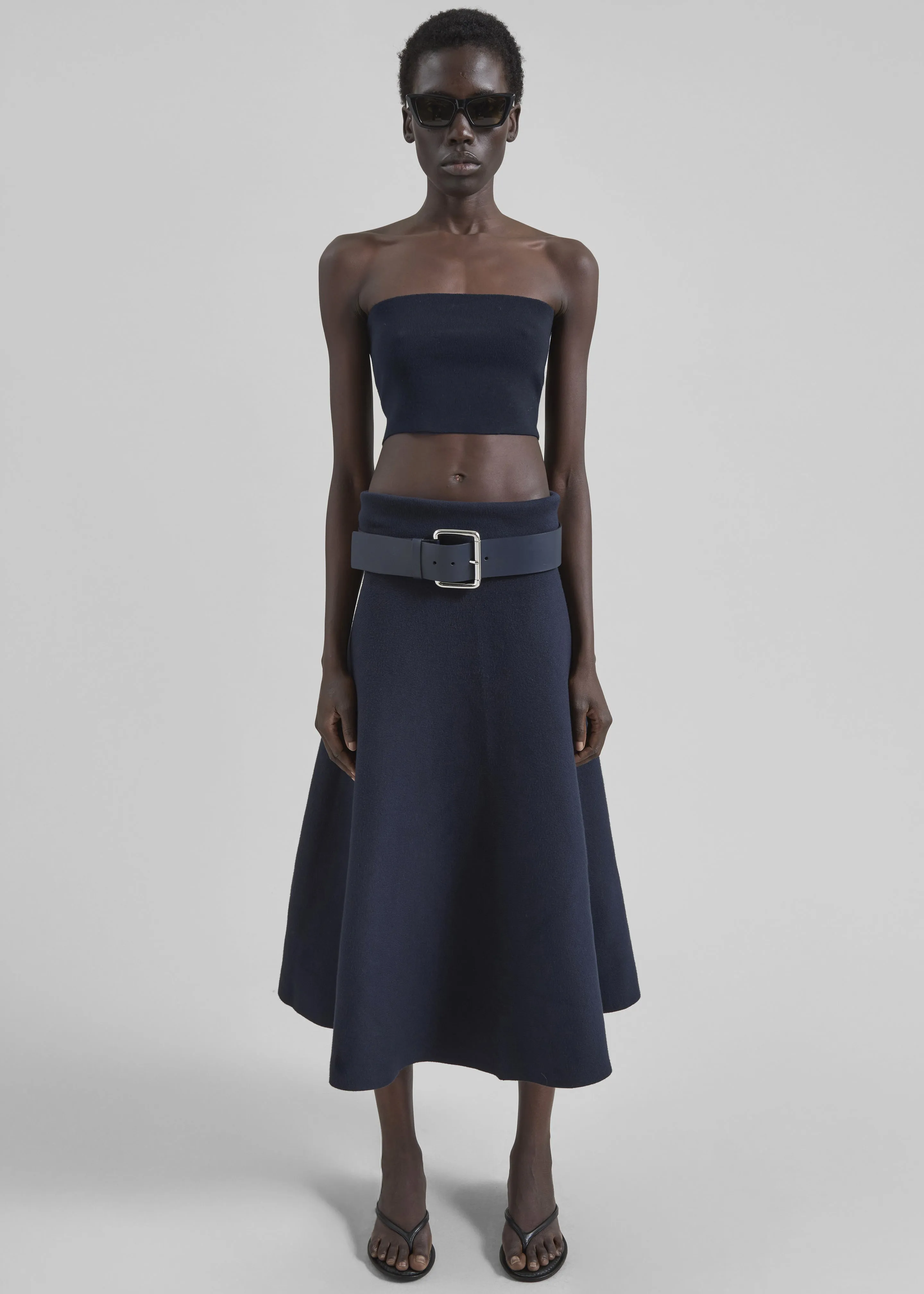 Elsie Knit Tube Top - Navy sold by Frankie Shop