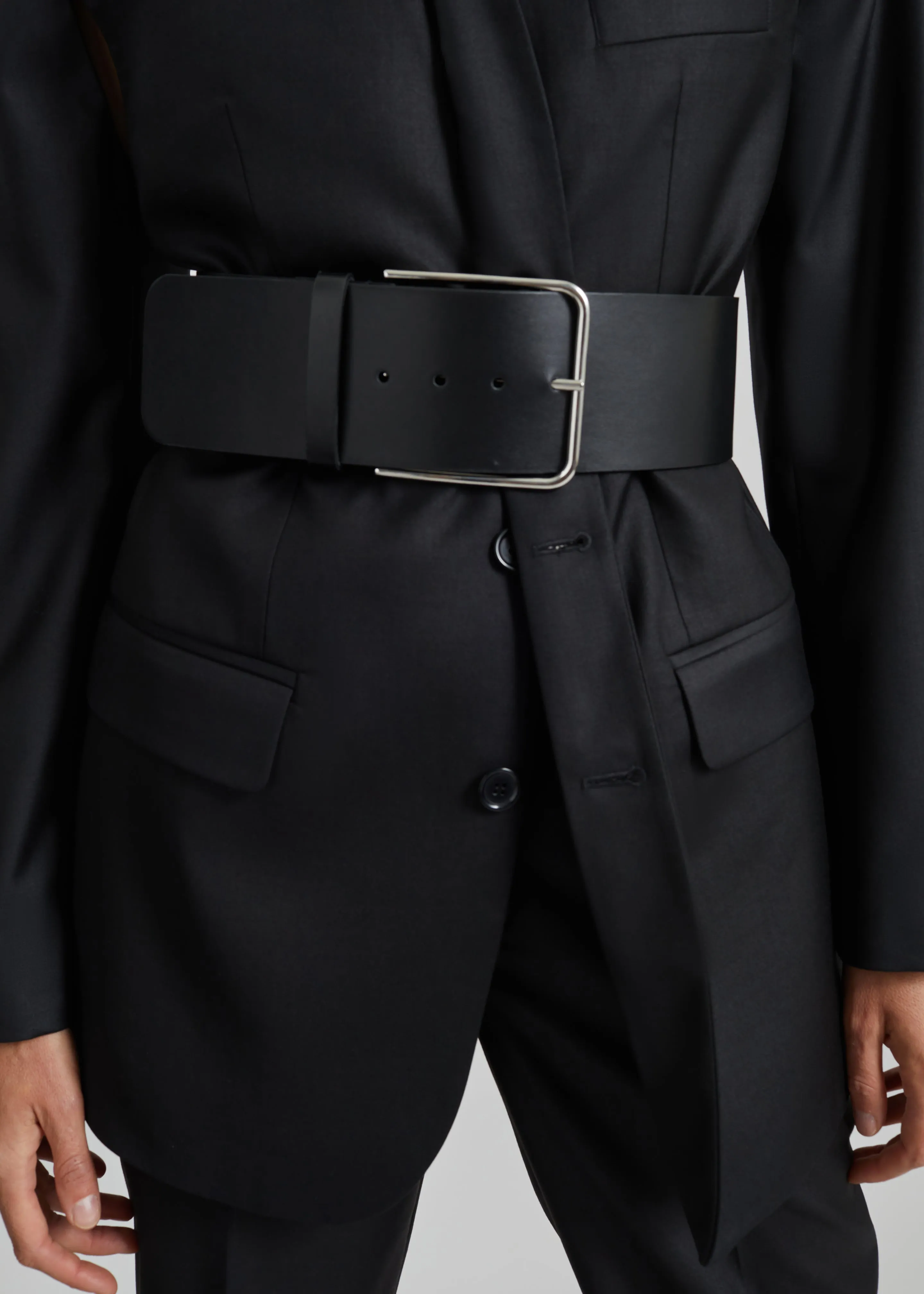 Calan Leather Wide Belt - Black sold by Frankie Shop product image thumbnail 3