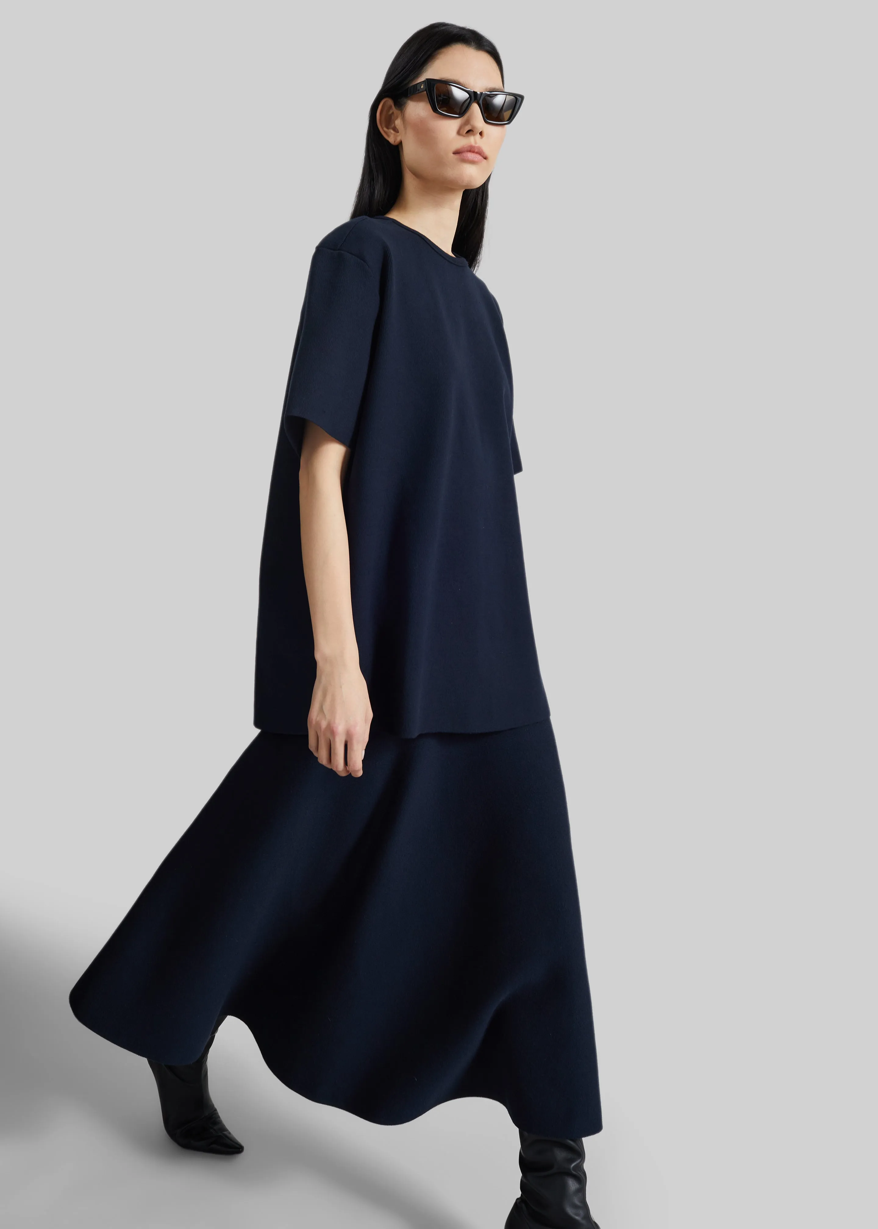 Leni Knit Oversized T-Shirt - Navy sold by Frankie Shop product image thumbnail 4