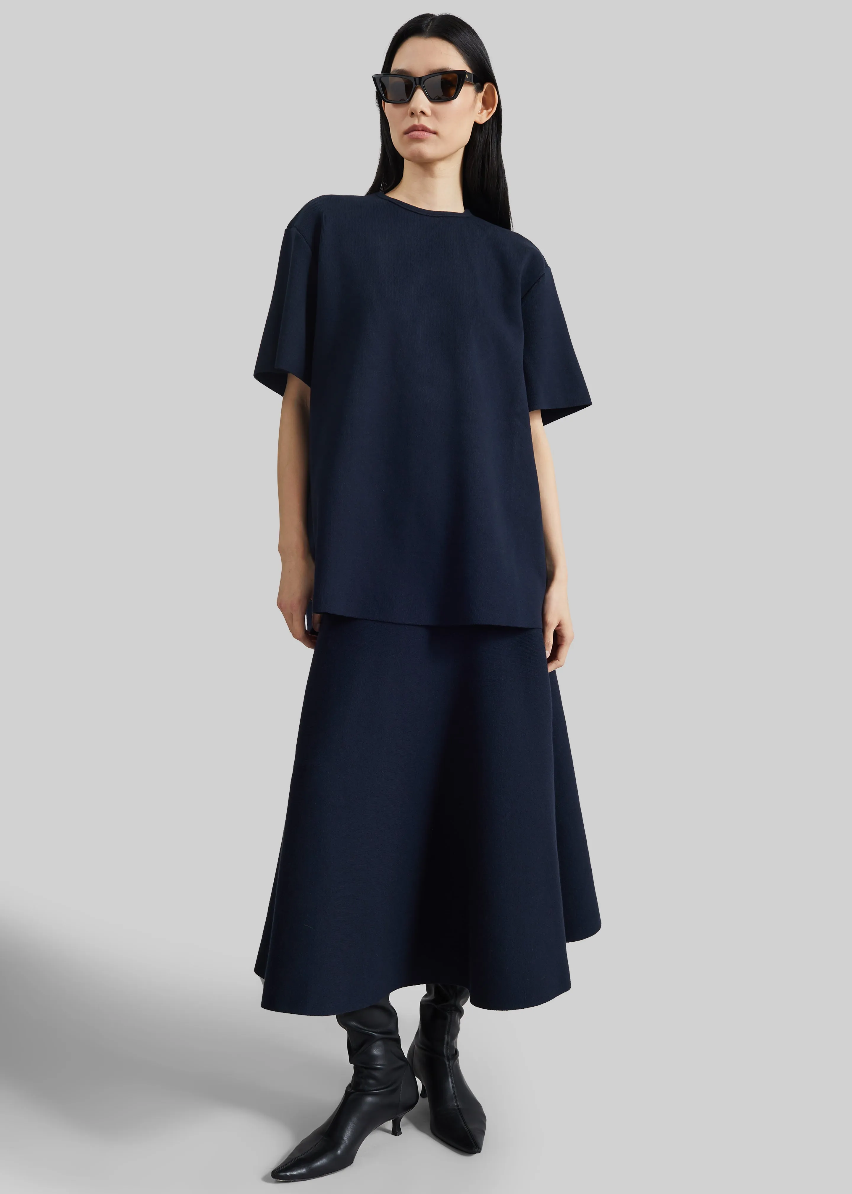 Leni Knit Oversized T-Shirt - Navy sold by Frankie Shop product image thumbnail 3