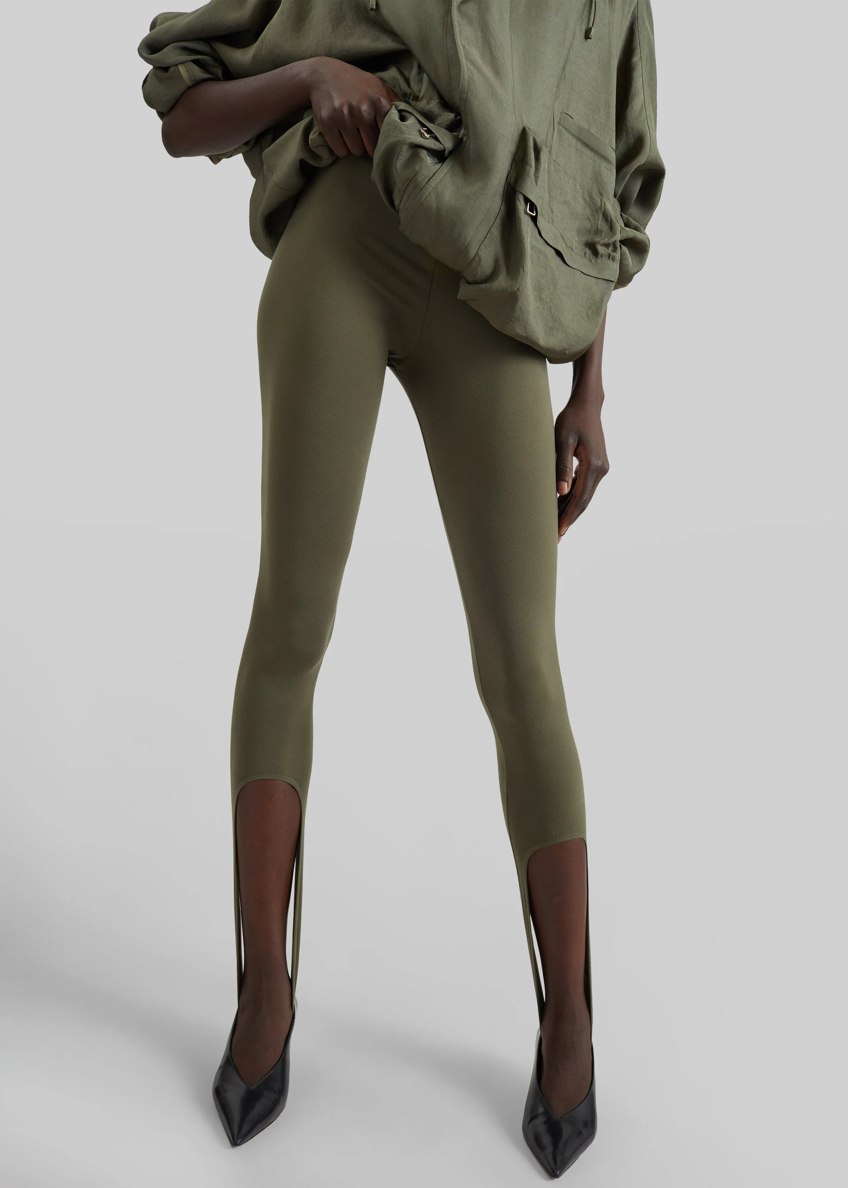 Twilla Stirrup Leggings - Olive sold by Frankie Shop product image thumbnail 2