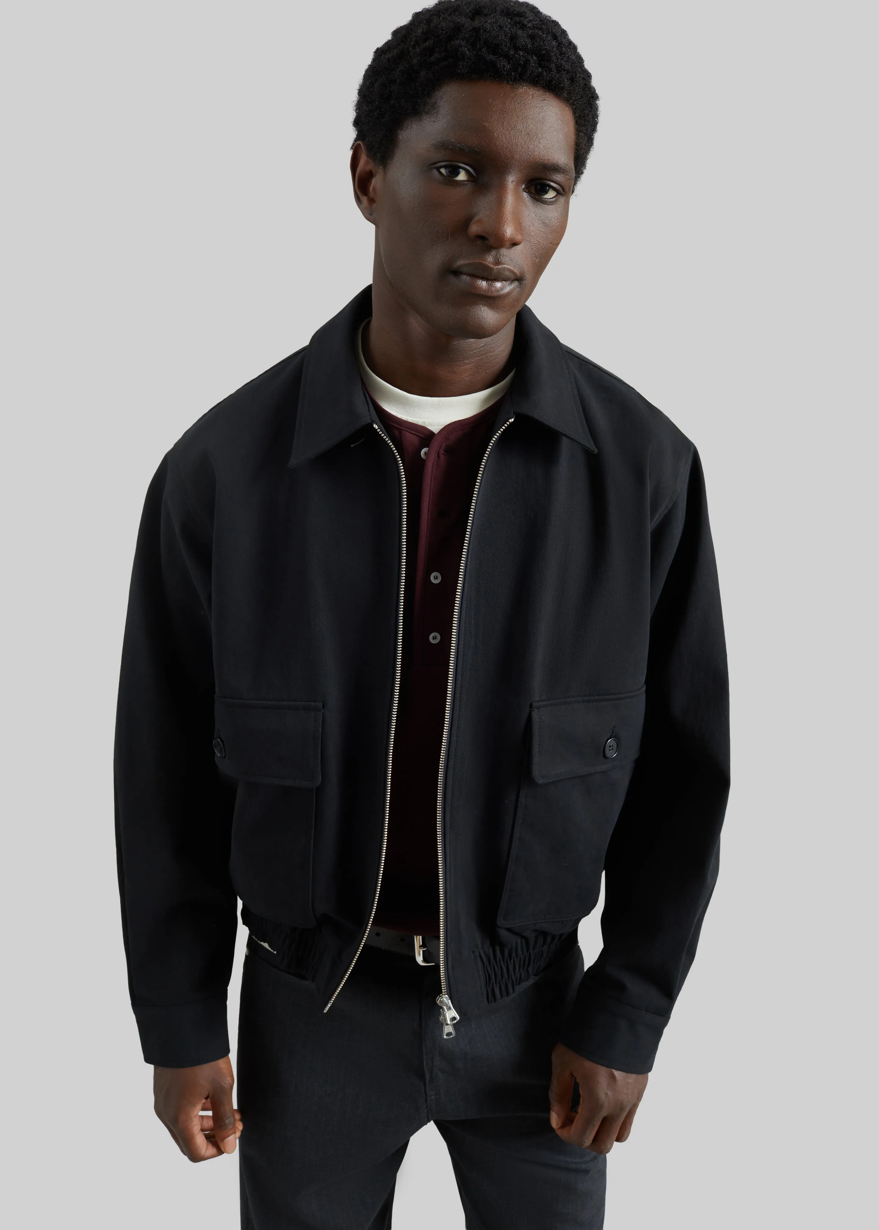 Mitchell Cotton Twill Jacket - Black sold by Frankie Shop