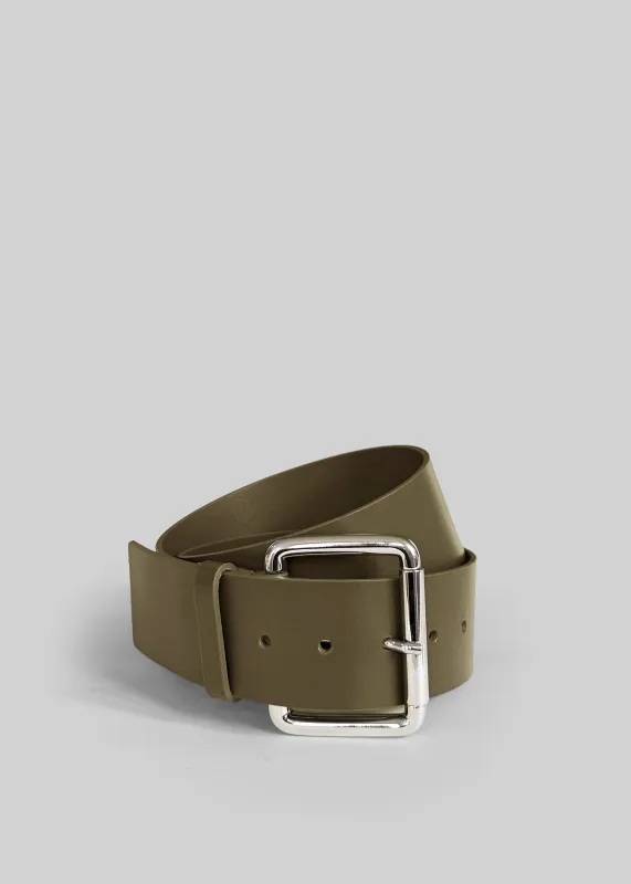 Marty Leather Belt - Army Green made by Frankie Shop