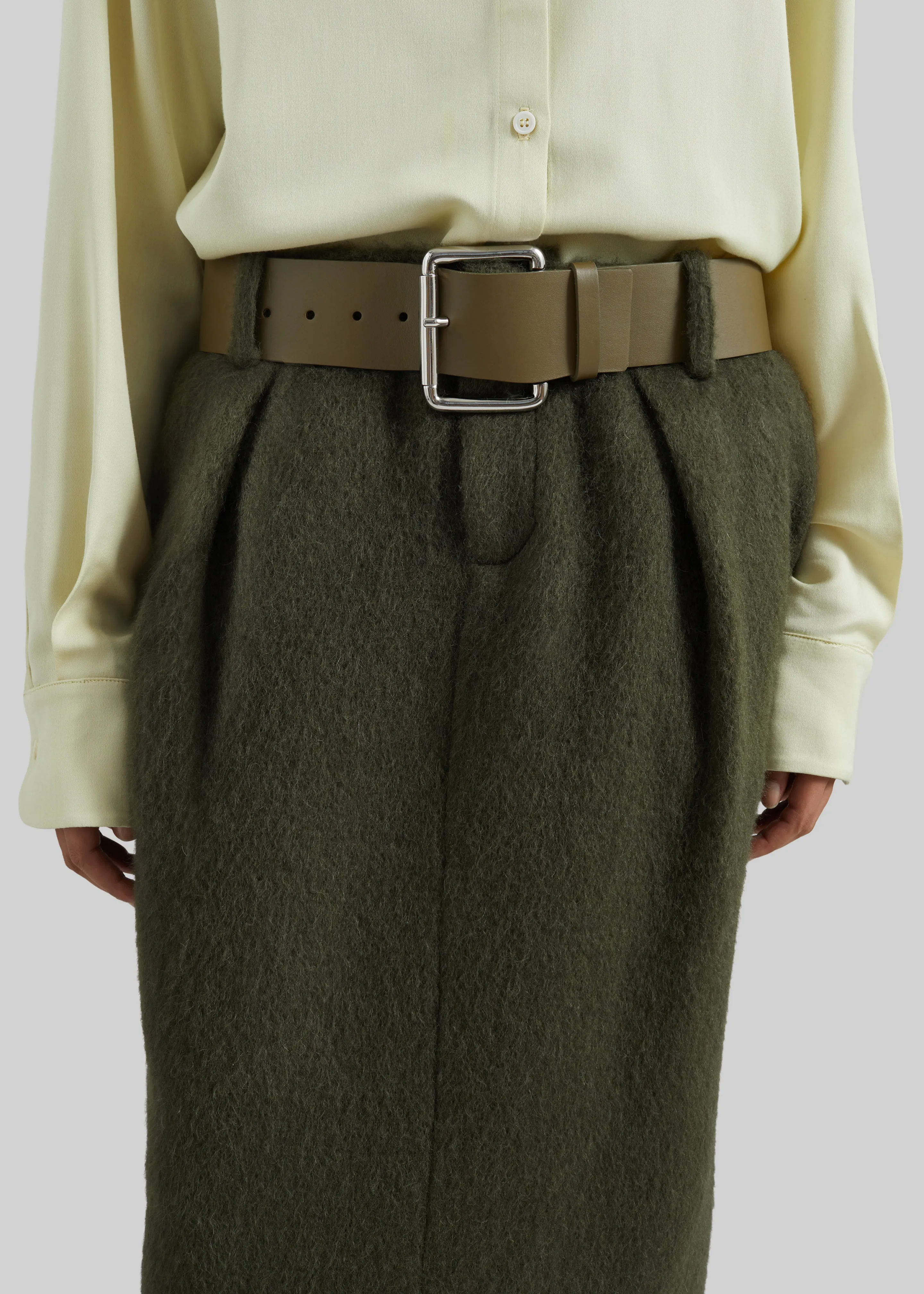 Marty Leather Belt - Army Green sold by Frankie Shop product image thumbnail 2