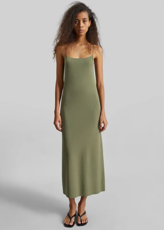 Keira Knit Midi Dress - Khaki Brown made by Frankie Shop