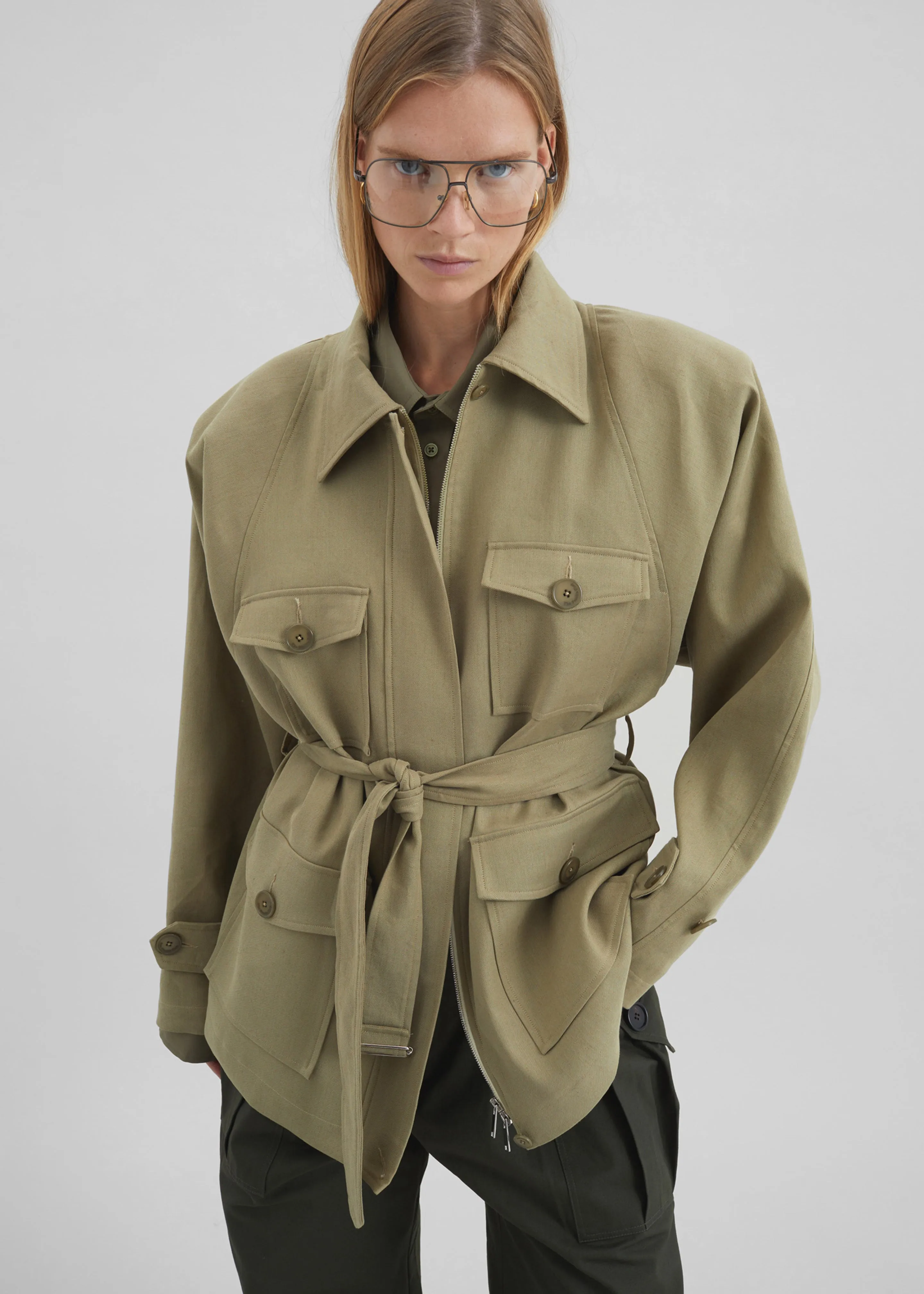 Kelia Padded Utility Jacket - Sage sold by Frankie Shop