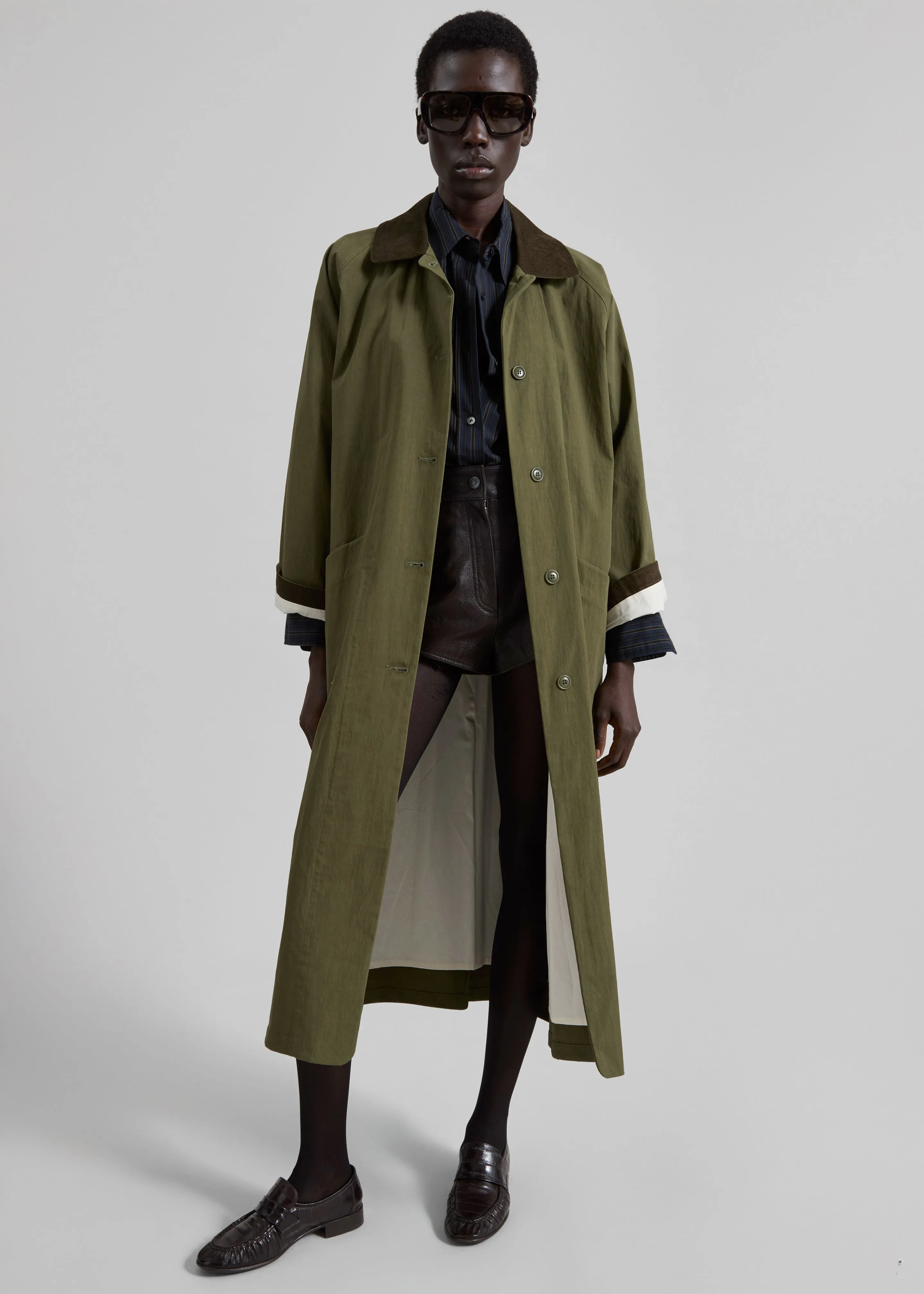 Crisnee Long Jacket - Olive sold by Frankie Shop