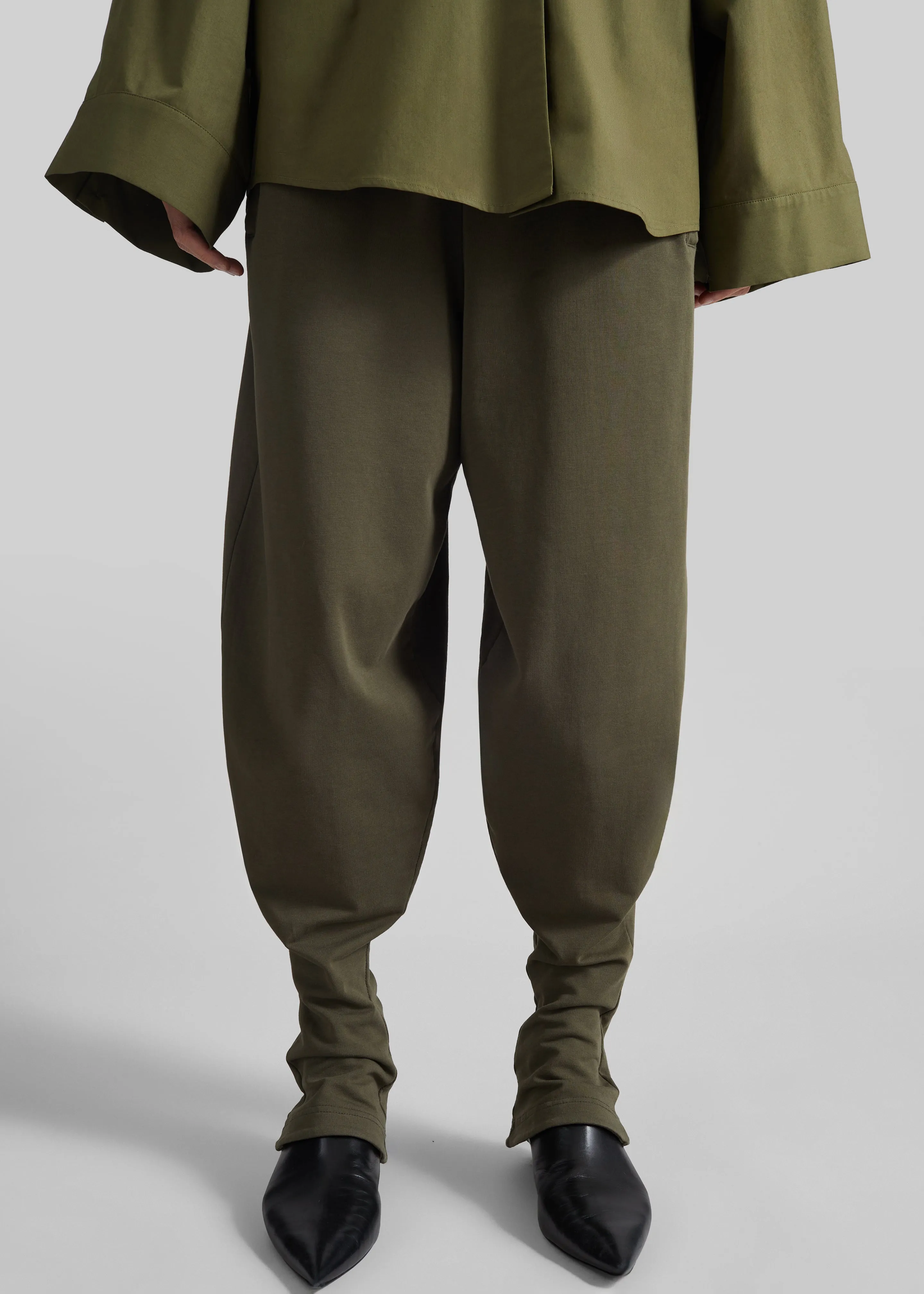 Bercy Curved Jersey Joggers - Olive sold by Frankie Shop product image thumbnail 2