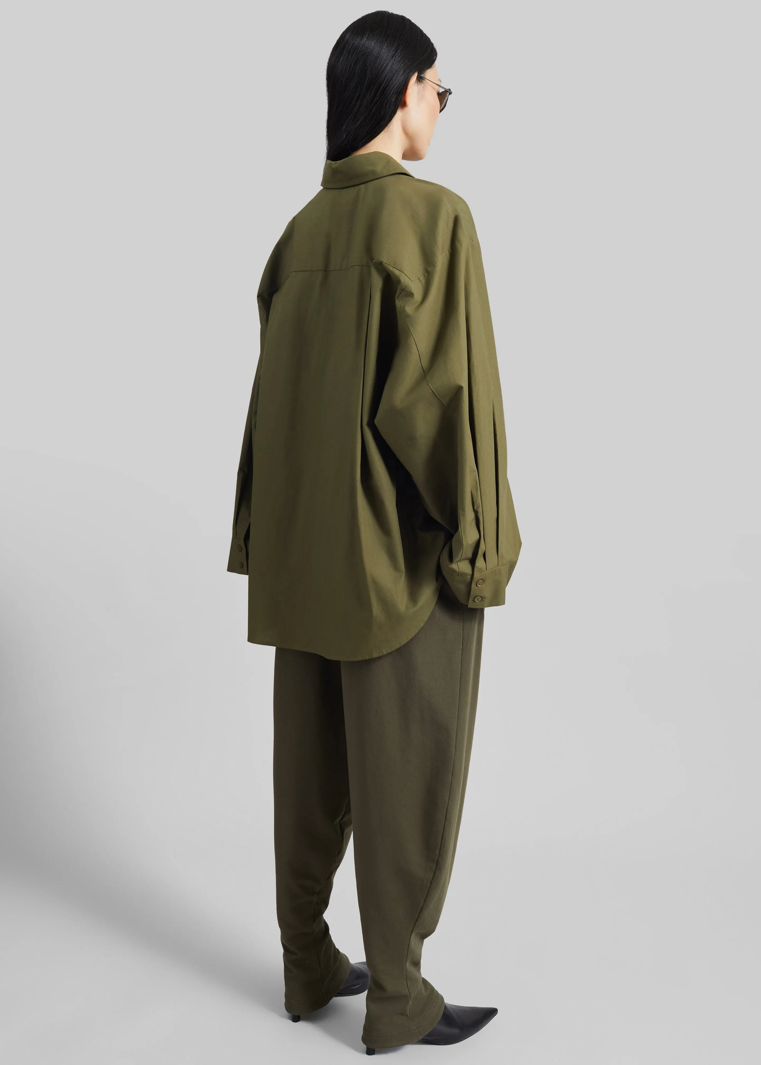 Bercy Curved Jersey Joggers - Olive sold by Frankie Shop product image thumbnail 4