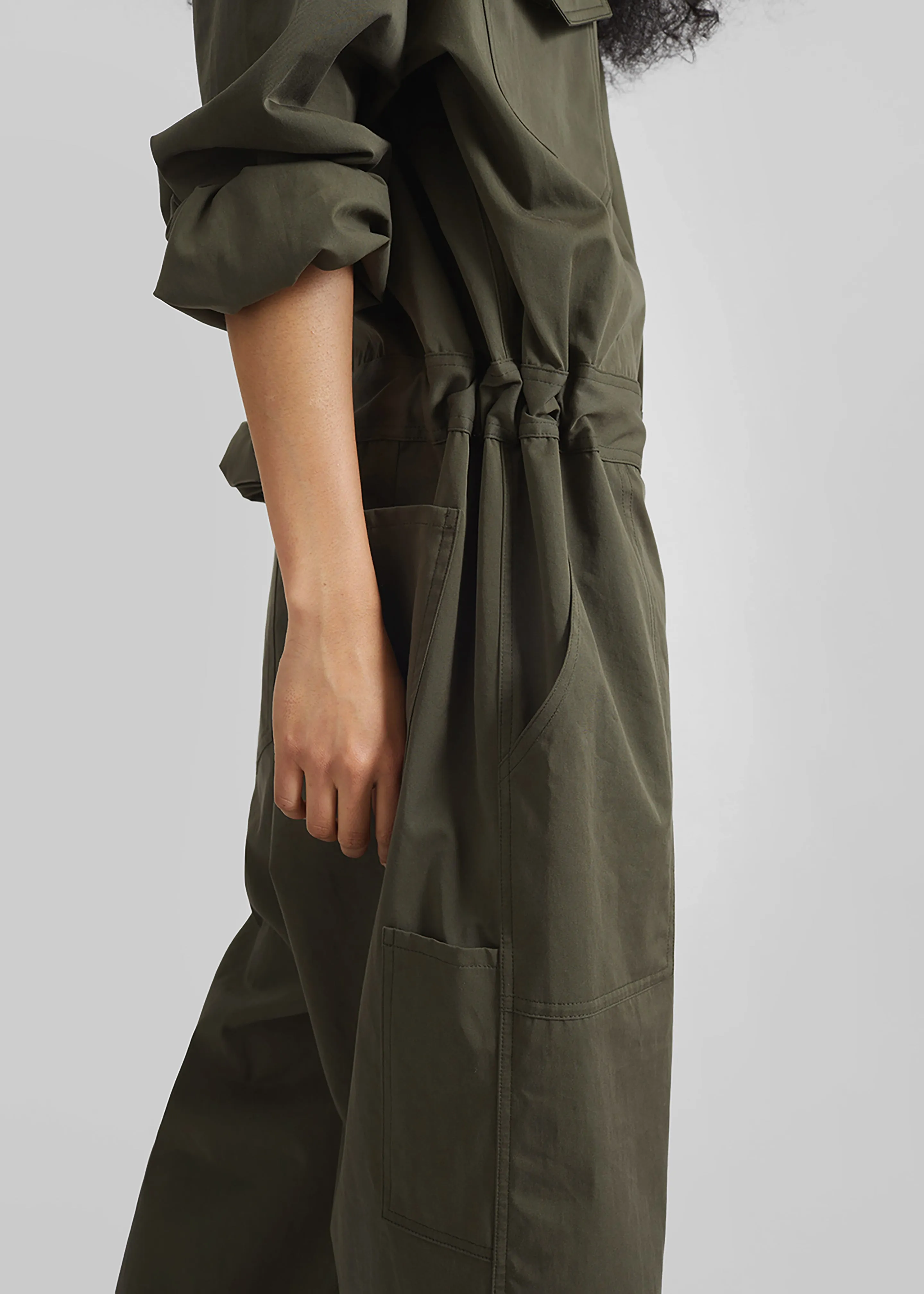 Ardea Cotton Utility Jumpsuit - Dark Olive sold by Frankie Shop product image thumbnail 5