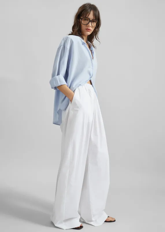 TheLatest Dora Poplin Trousers - White made by Frankie Shop