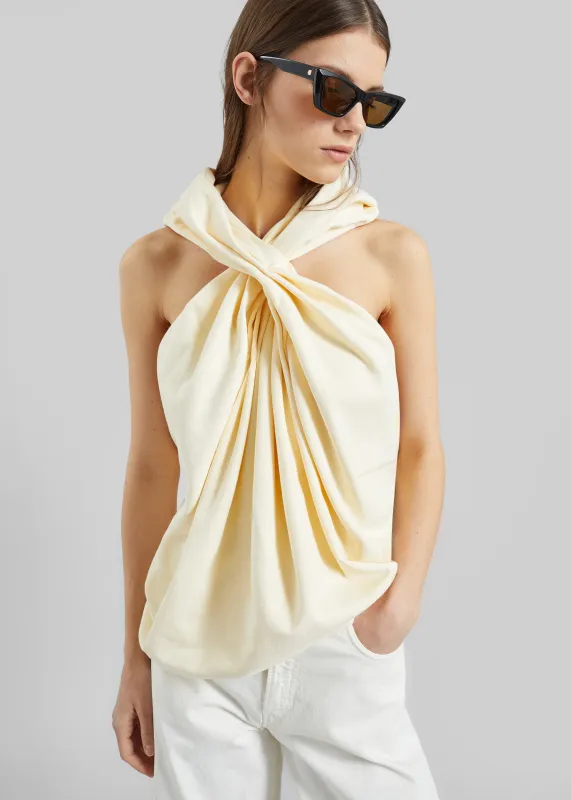 Christopher Esber Archie Hooded Top - Butter made by Christopher Esber