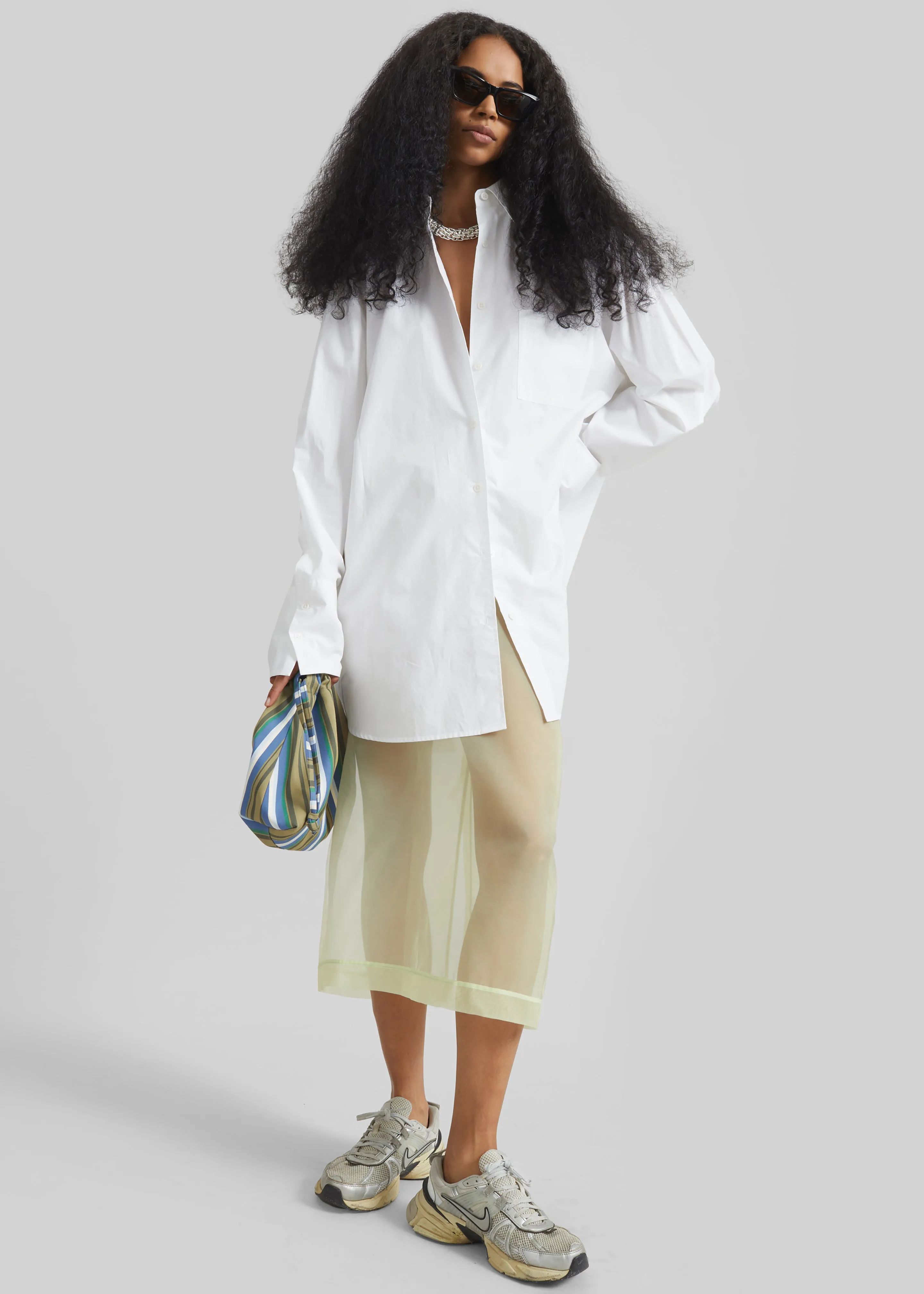 Peri Sheer Midi Skirt - Pale Yellow sold by Frankie Shop product image thumbnail 2