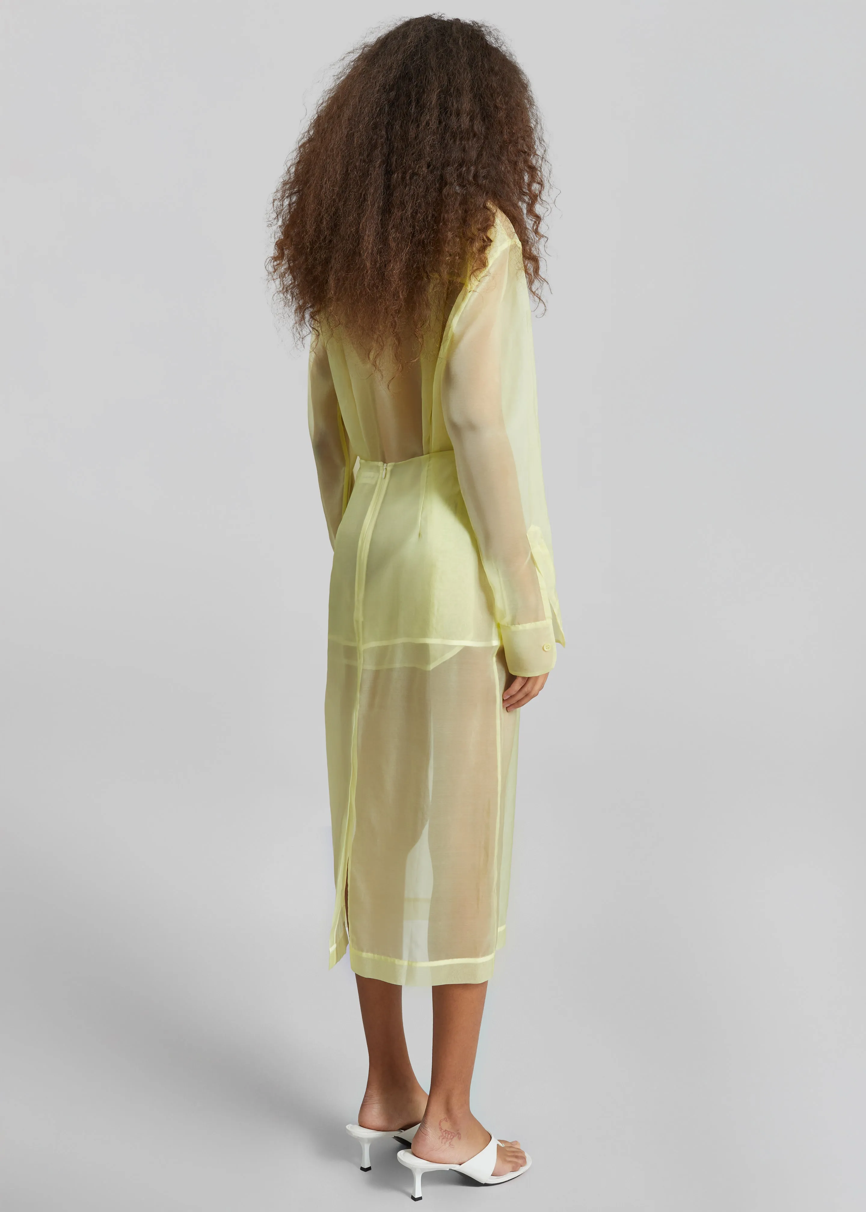 Peri Sheer Shirt - Pale Yellow sold by Frankie Shop product image thumbnail 5