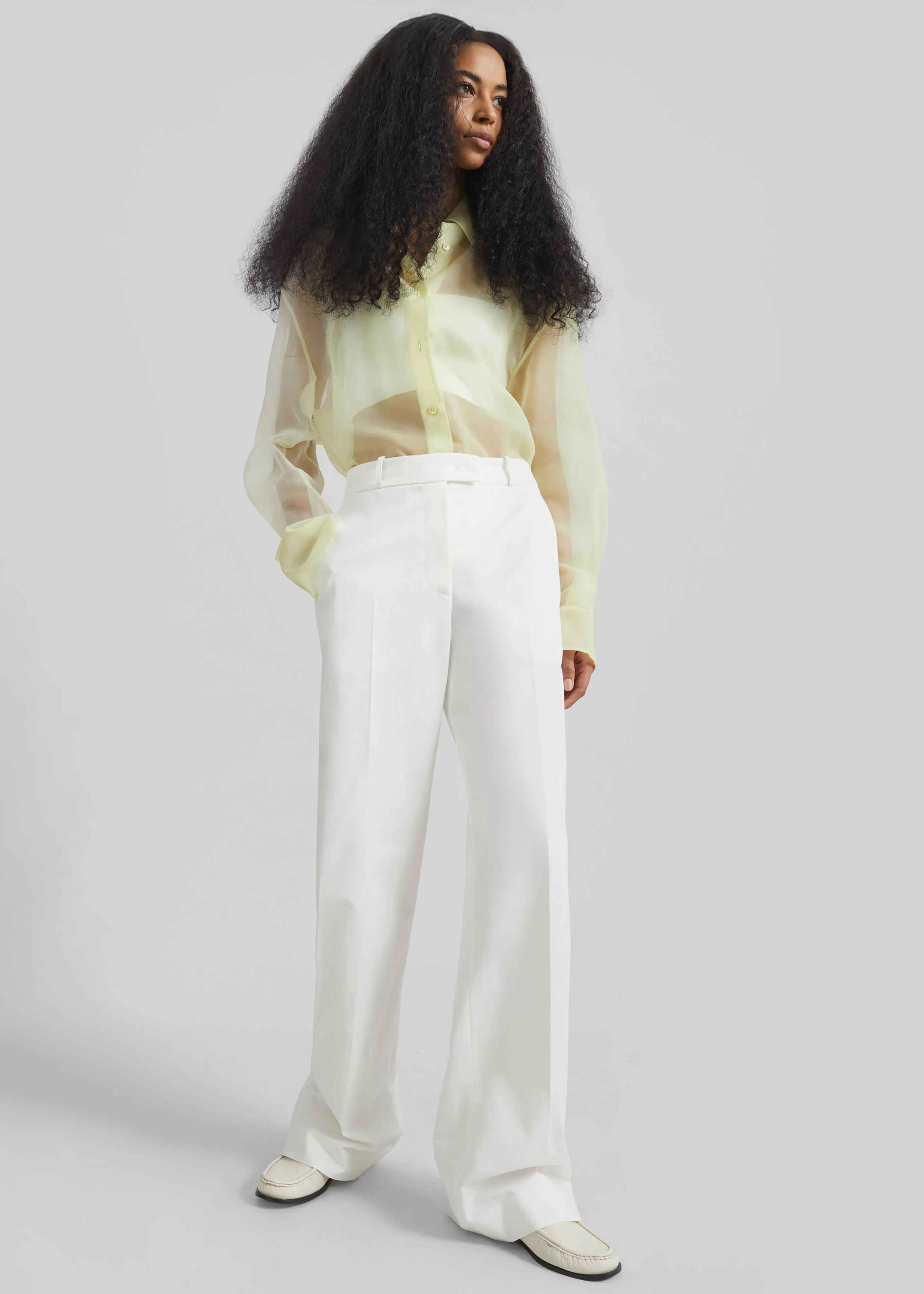 Peri Sheer Shirt - Pale Yellow sold by Frankie Shop product image thumbnail 3