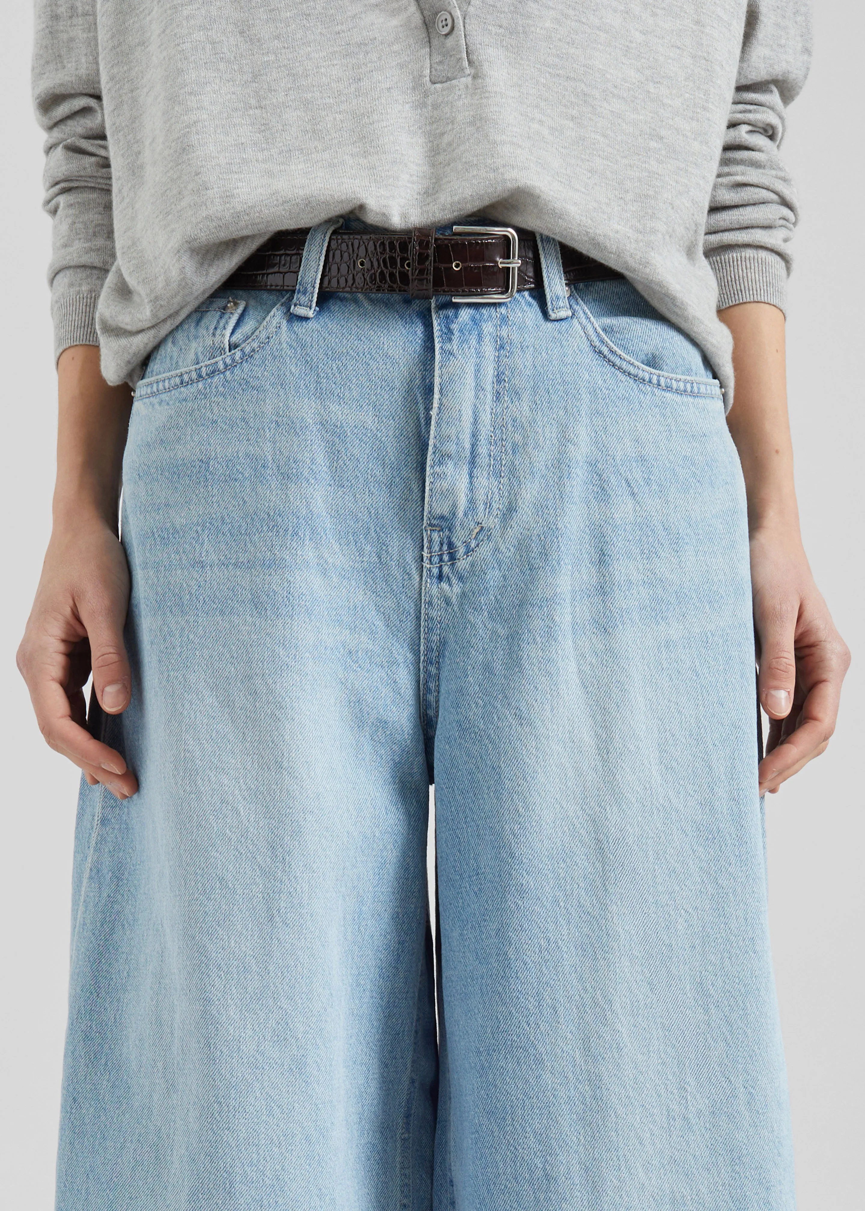 Lucena Barrel-Leg Jeans - Light Wash sold by Frankie Shop product image thumbnail 4