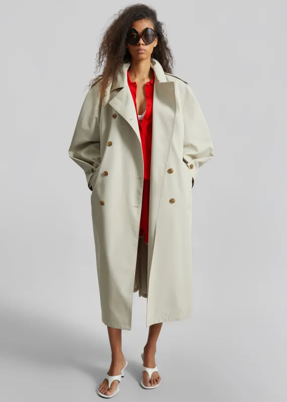 Genoa Padded Trench Coat - Beige made by Frankie Shop