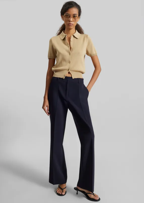 Chesnay Bootcut Pants - Navy made by Frankie Shop