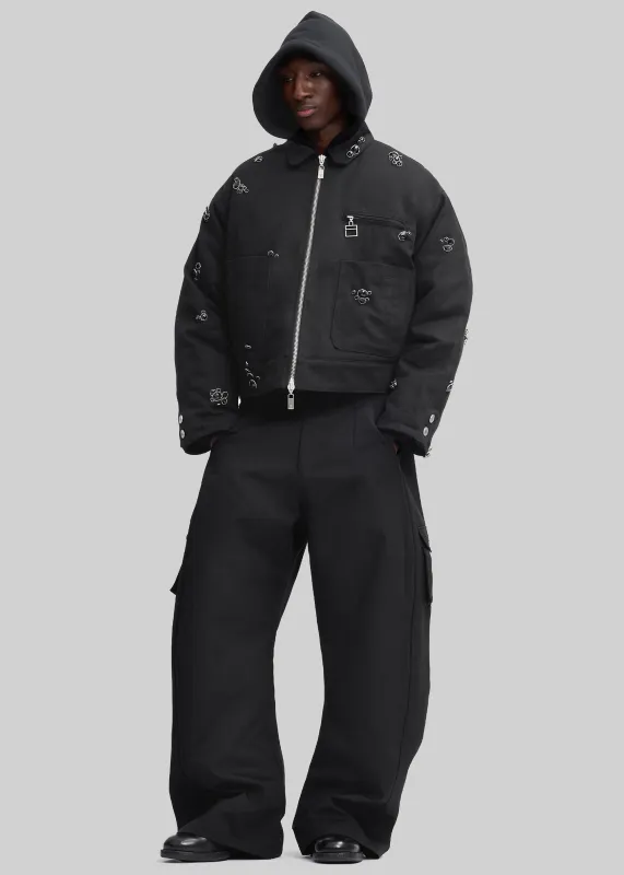 Pieces Uniques Onyx Workwear Jacket - Black made by Frankie Shop