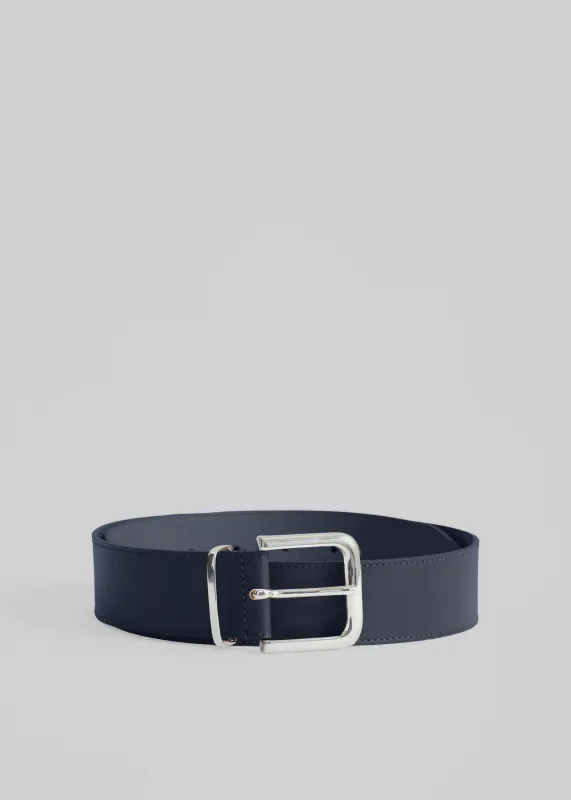 Sarno Leather Belt - Navy made by Frankie Shop