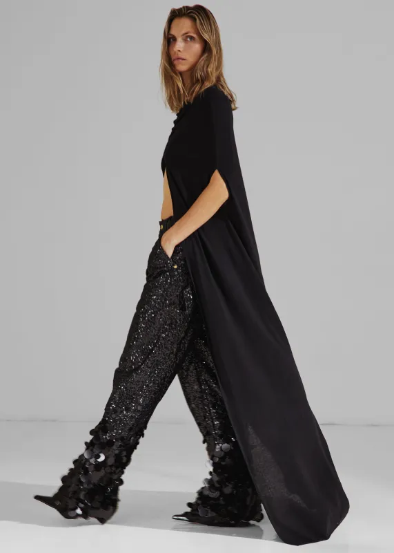 Darkpark Aurora Jersey Long Cape - Black made by DARKPARK