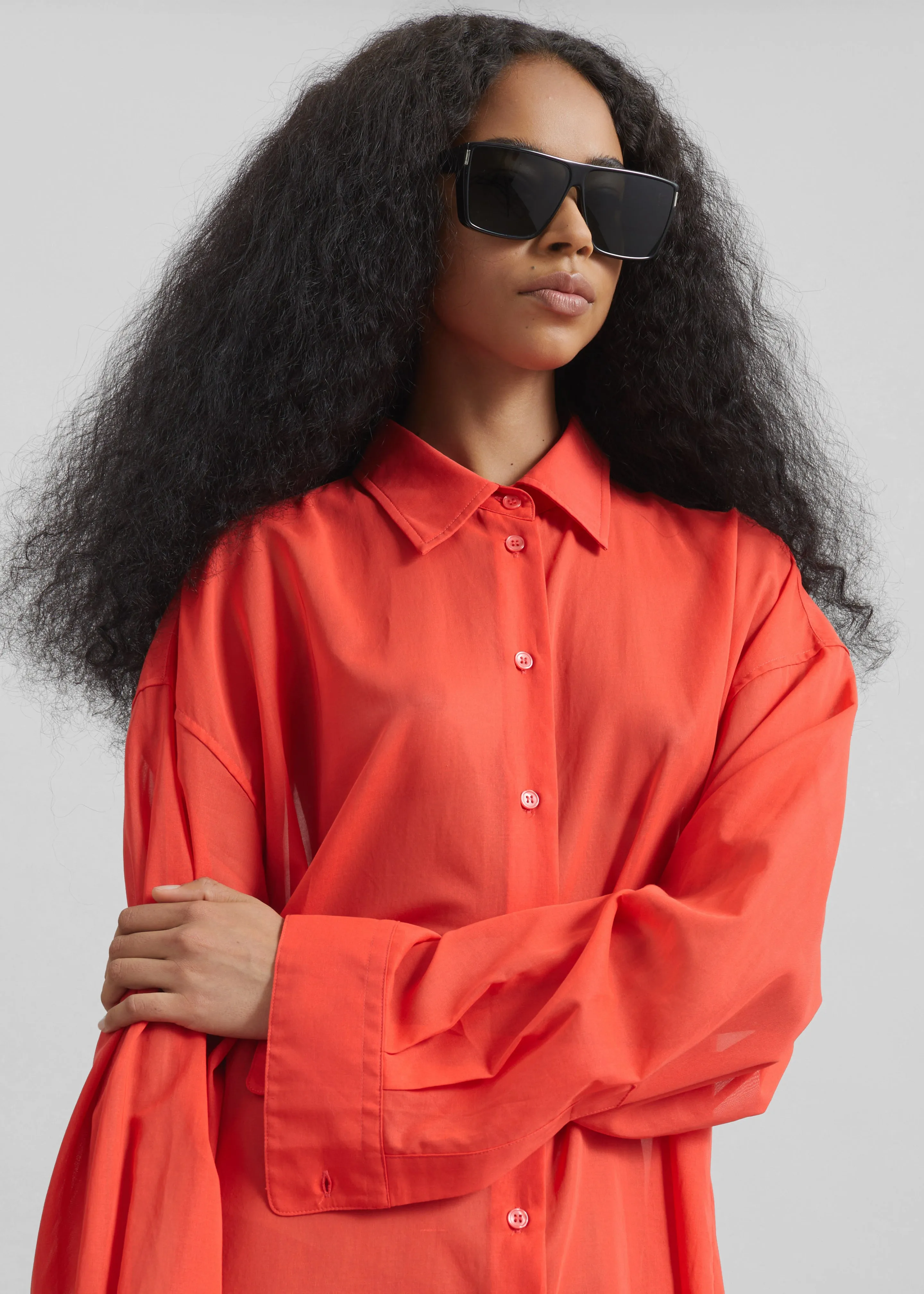 Melia Open-Back Shirt - Red sold by Frankie Shop product image thumbnail 4