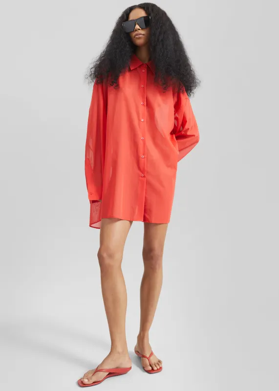 Melia Open-Back Shirt - Red made by Frankie Shop