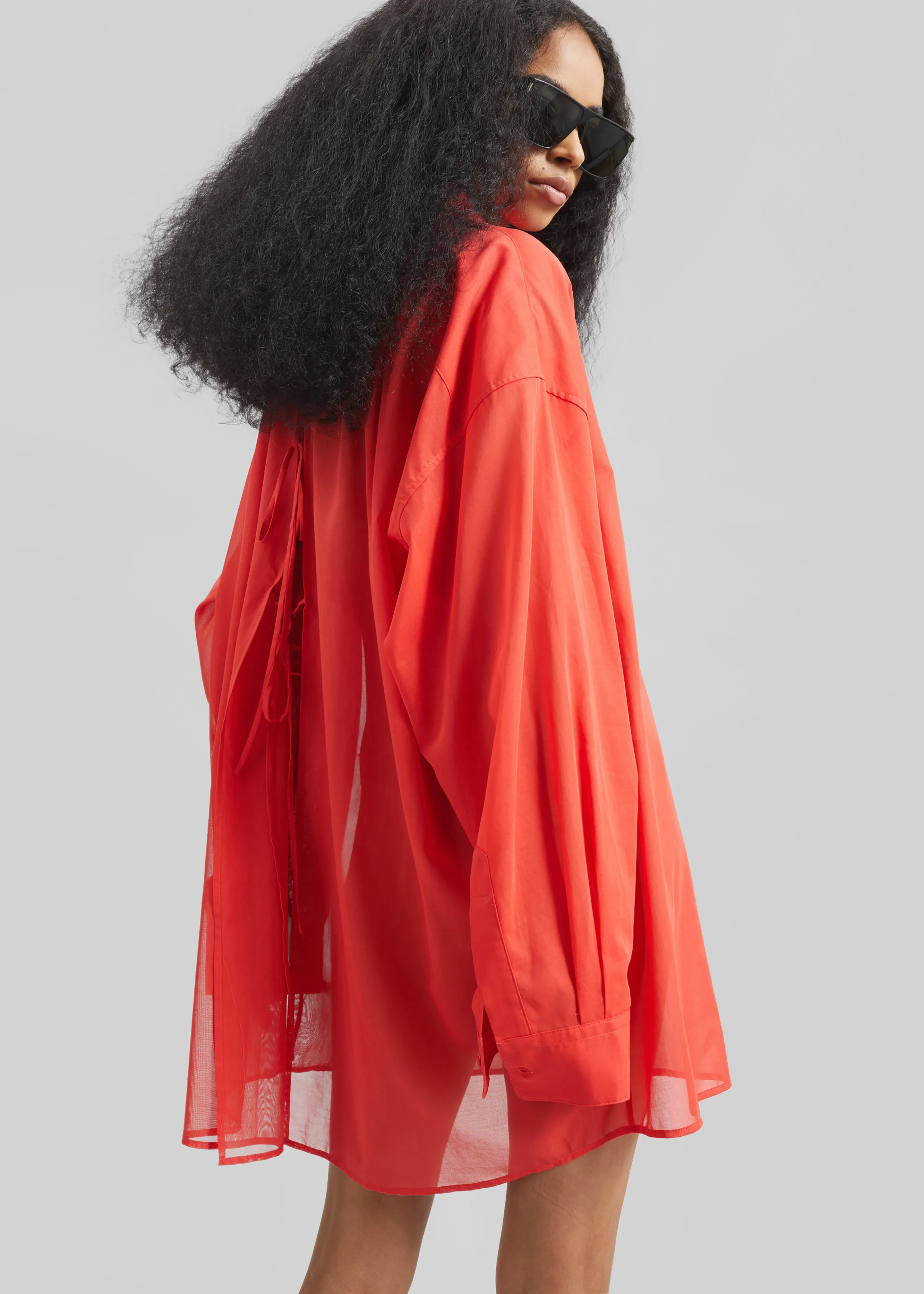 Melia Open-Back Shirt - Red sold by Frankie Shop product image thumbnail 5