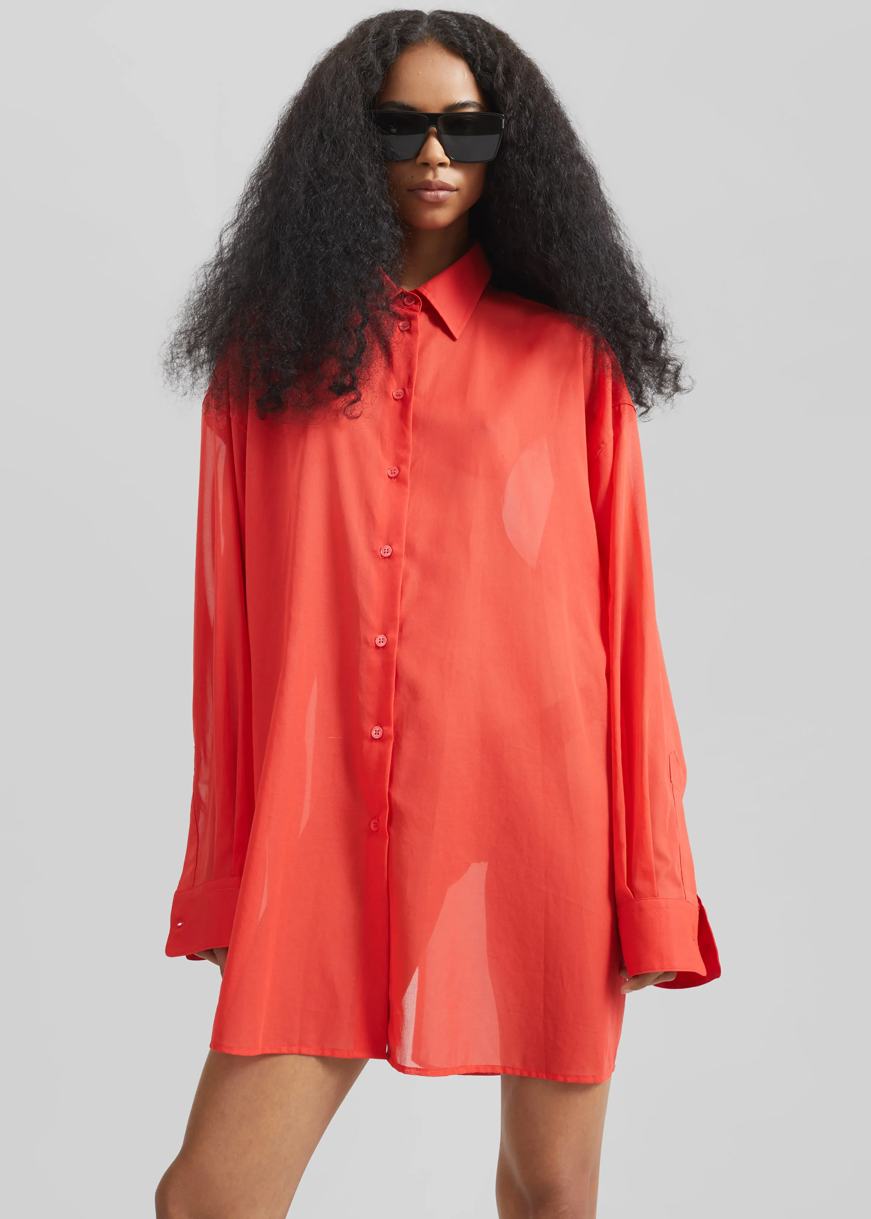 Melia Open-Back Shirt - Red sold by Frankie Shop product image thumbnail 3