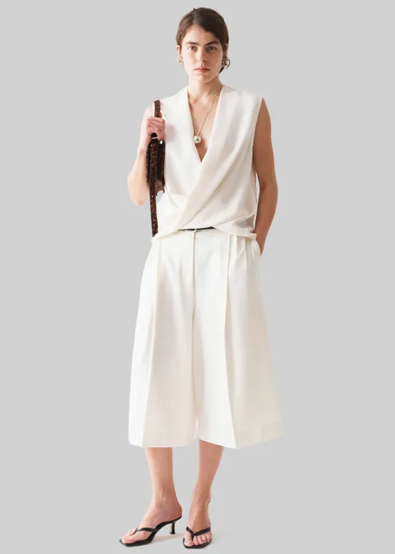 Beaufille Lewis Sleeveless Blouse - Porcelain made by Beaufille
