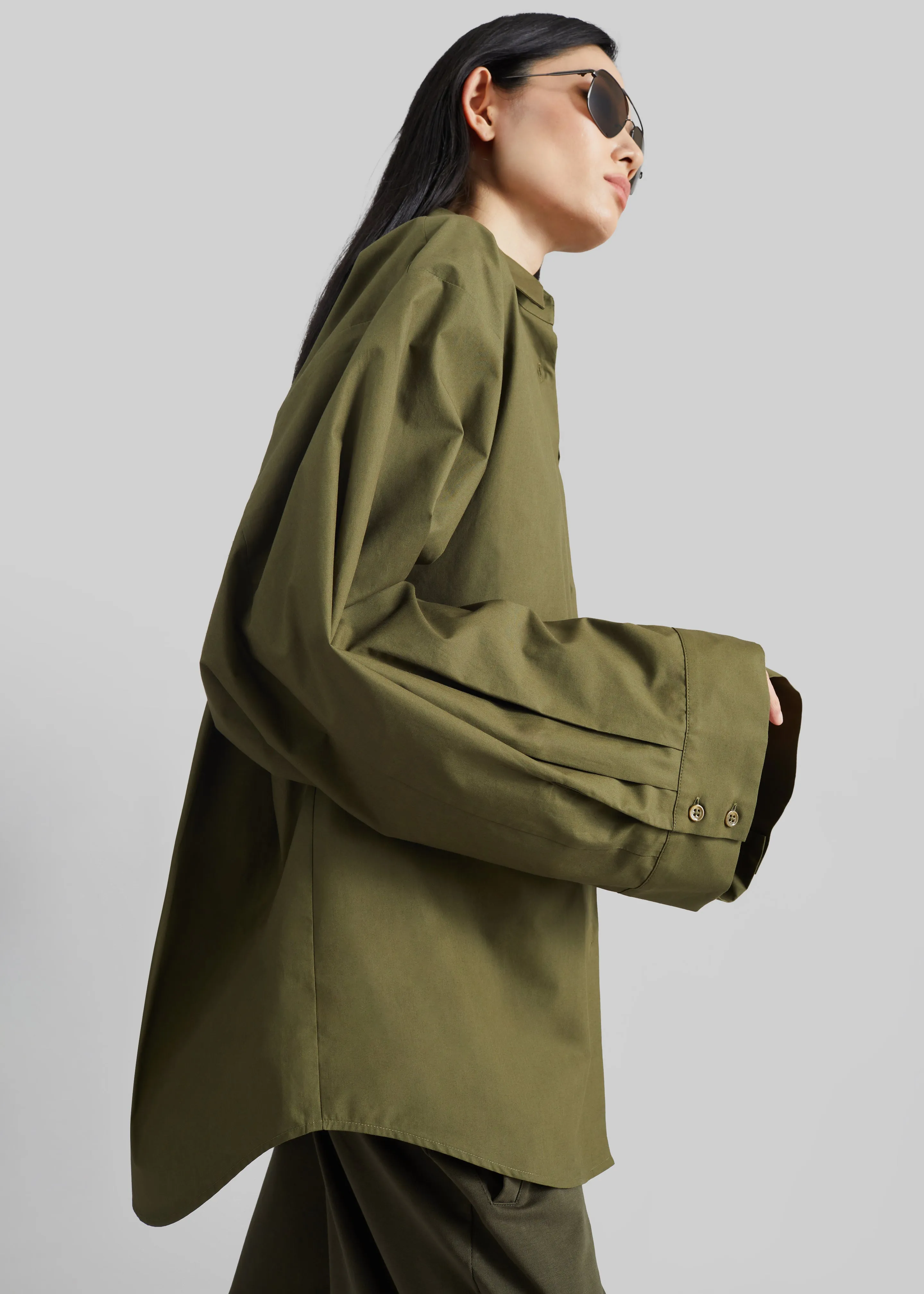 Tila Wide Sleeve Shirt - Olive sold by Frankie Shop product image thumbnail 3