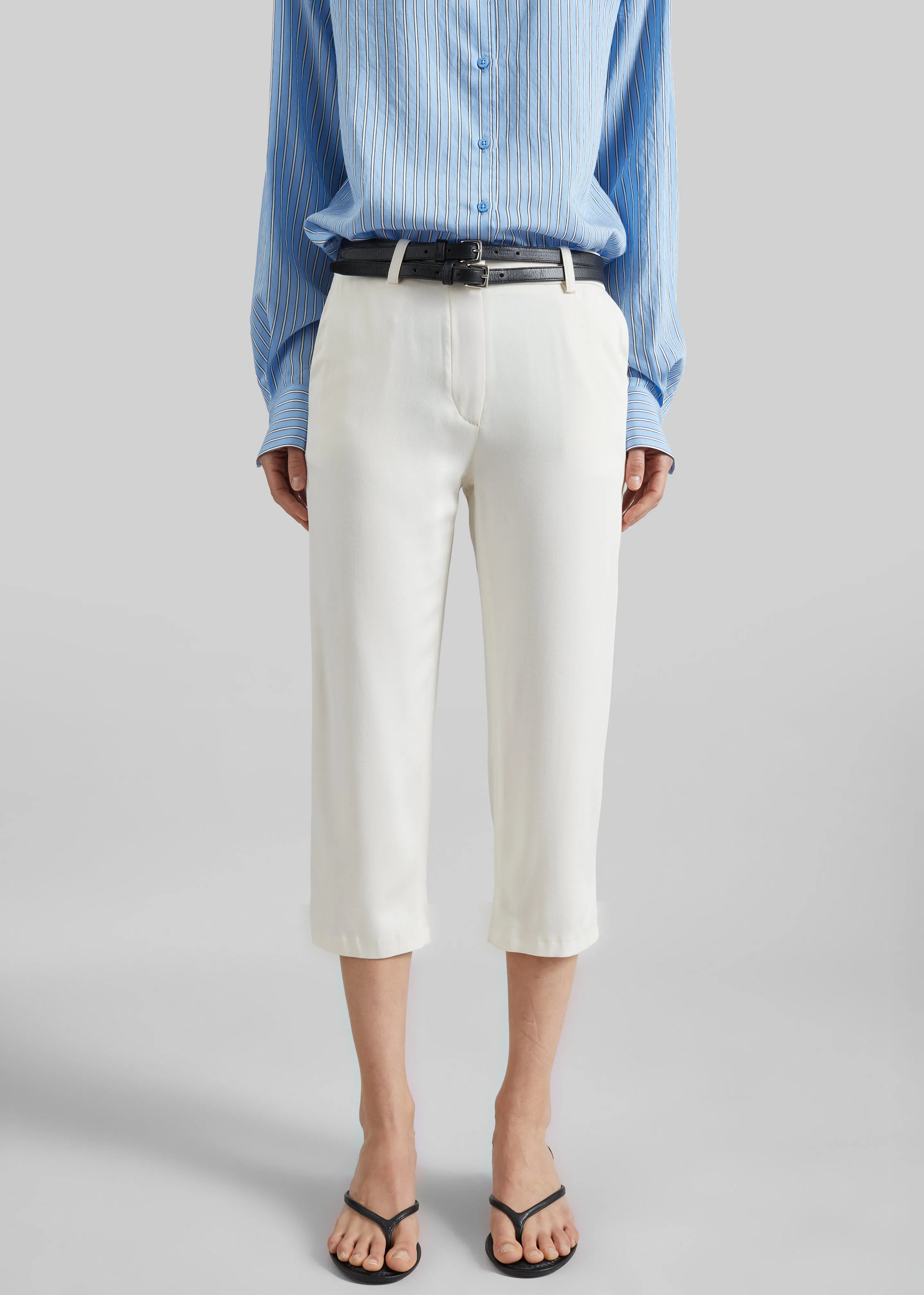 Lior Fluid Capri Pants - Ivory sold by Frankie Shop product image thumbnail 5