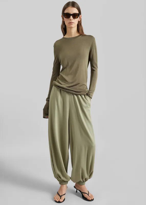 Isola Fluid Balloon Pants - Sage made by Frankie Shop
