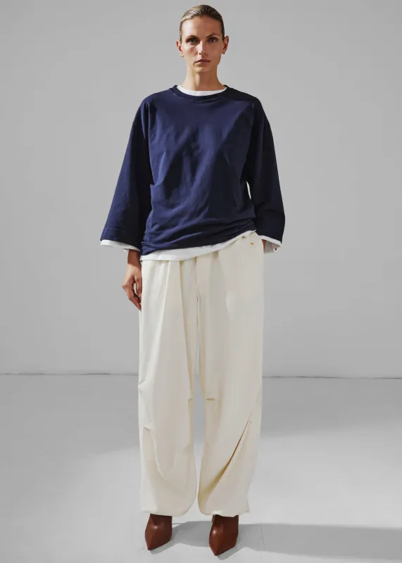 Darkpark New Blair Viscose Twill Relaxed Fit Pants - Off-White made by DARKPARK