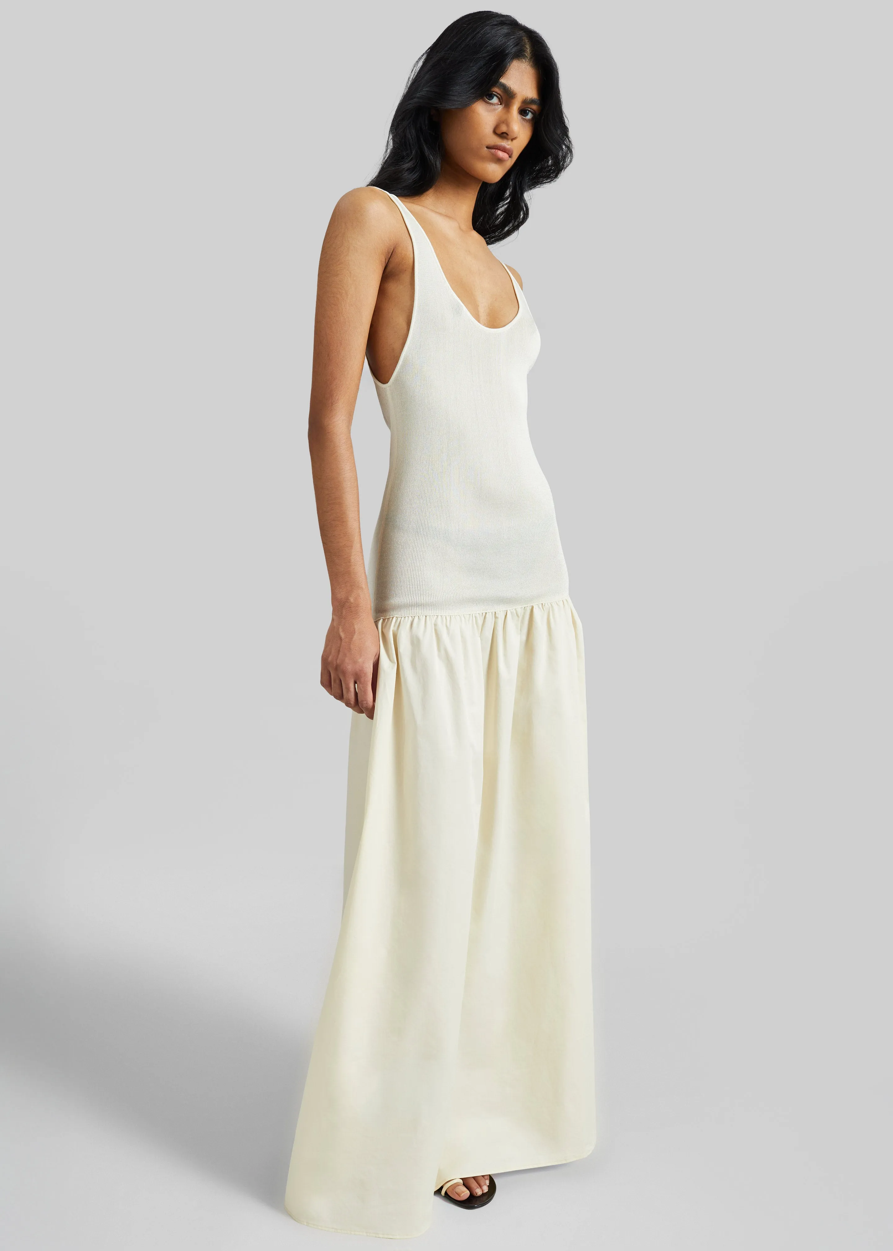 Iliya Drop Waist Maxi Dress - Cream sold by Frankie Shop product image thumbnail 3