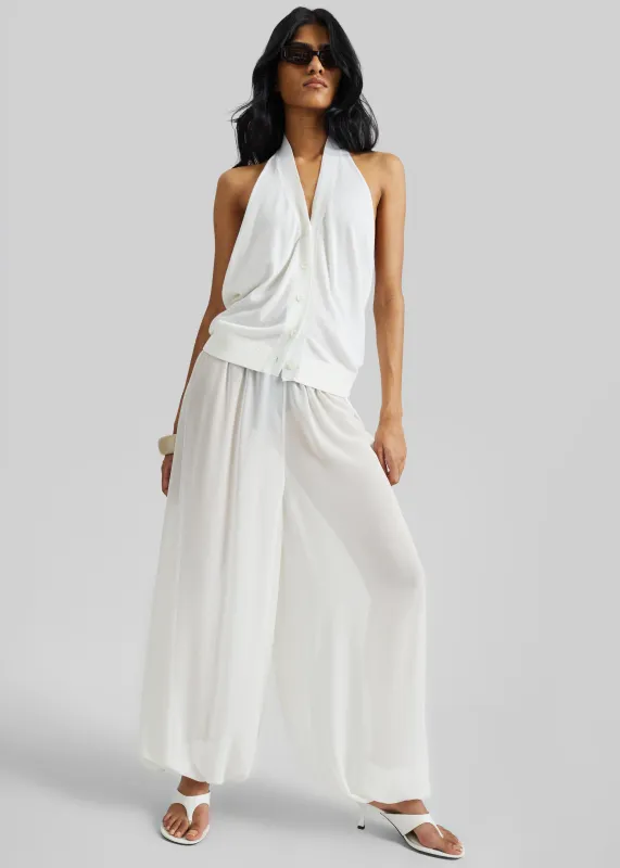 Mio Sheer Balloon Pants - White made by Frankie Shop